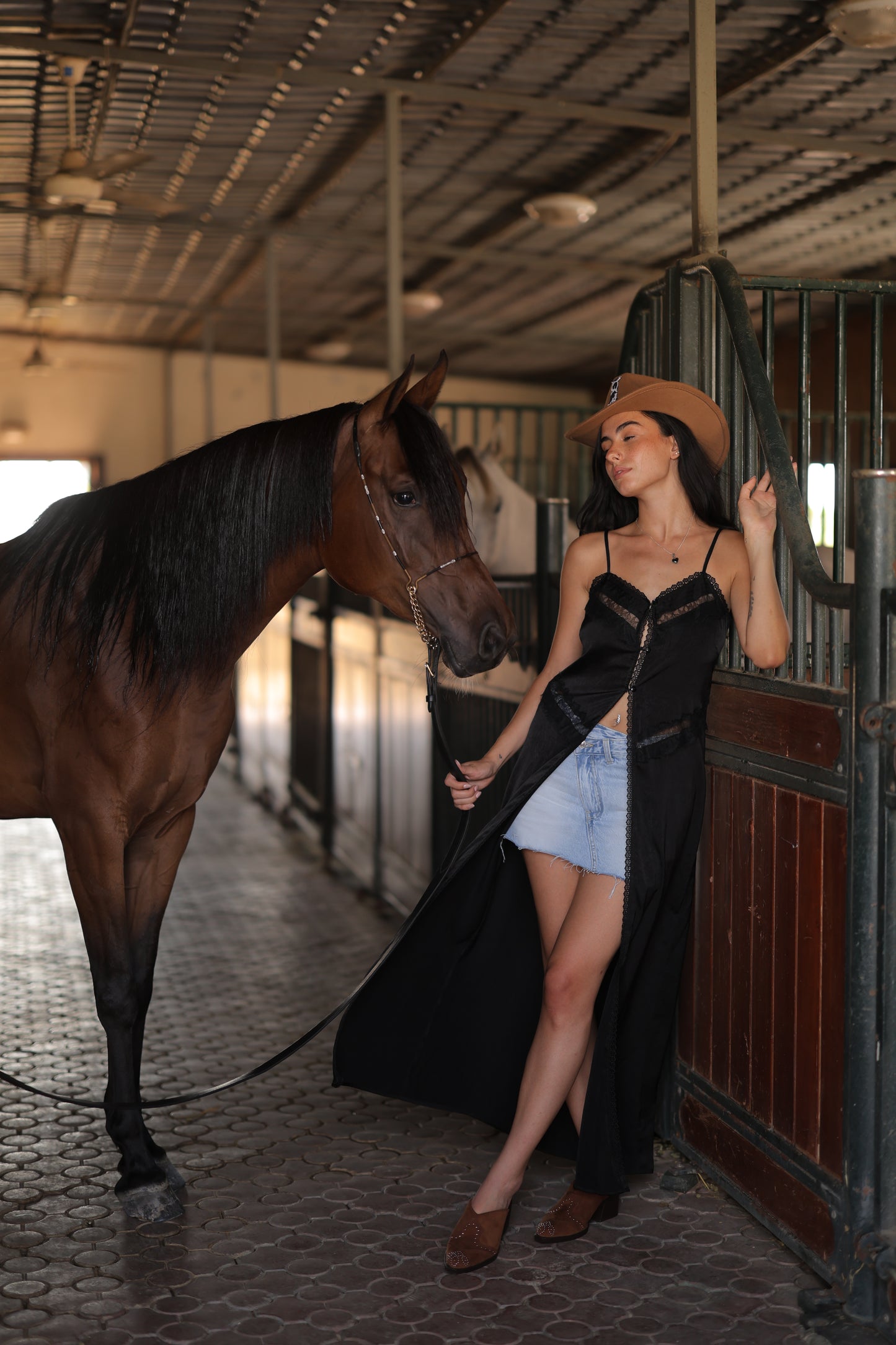 Boho MidMaxi Open Front Cami top in Black (PREORDER OCTOBER 9)