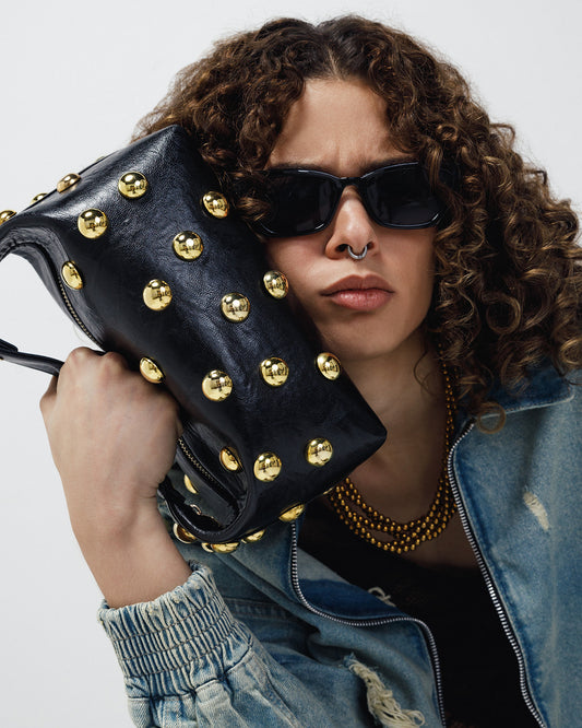Bric in Black & Gold Eyelets