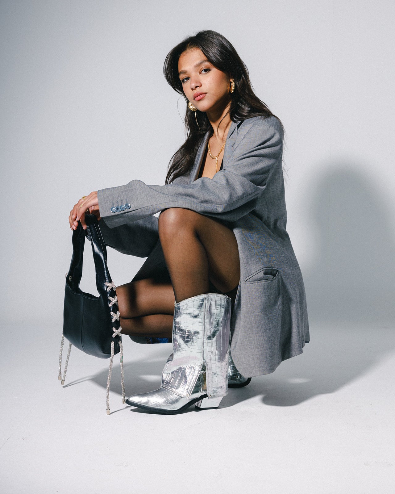 Texas Boot in Electric Silver