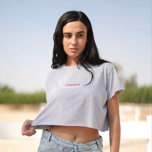 “ Cowboys Make Better Lovers” Cropped Tshirt