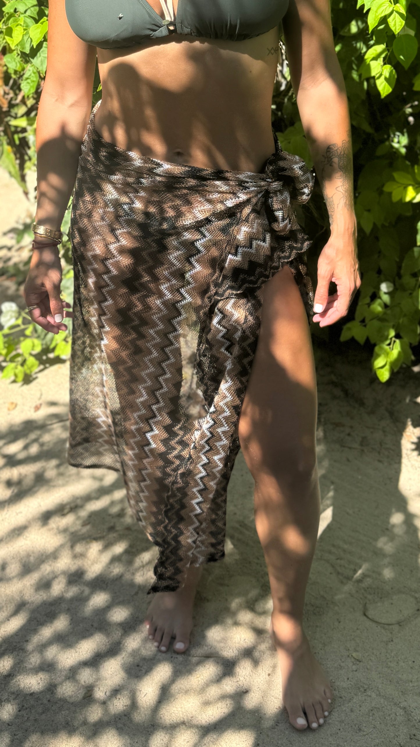 Espresso Chevron Weave Sarong