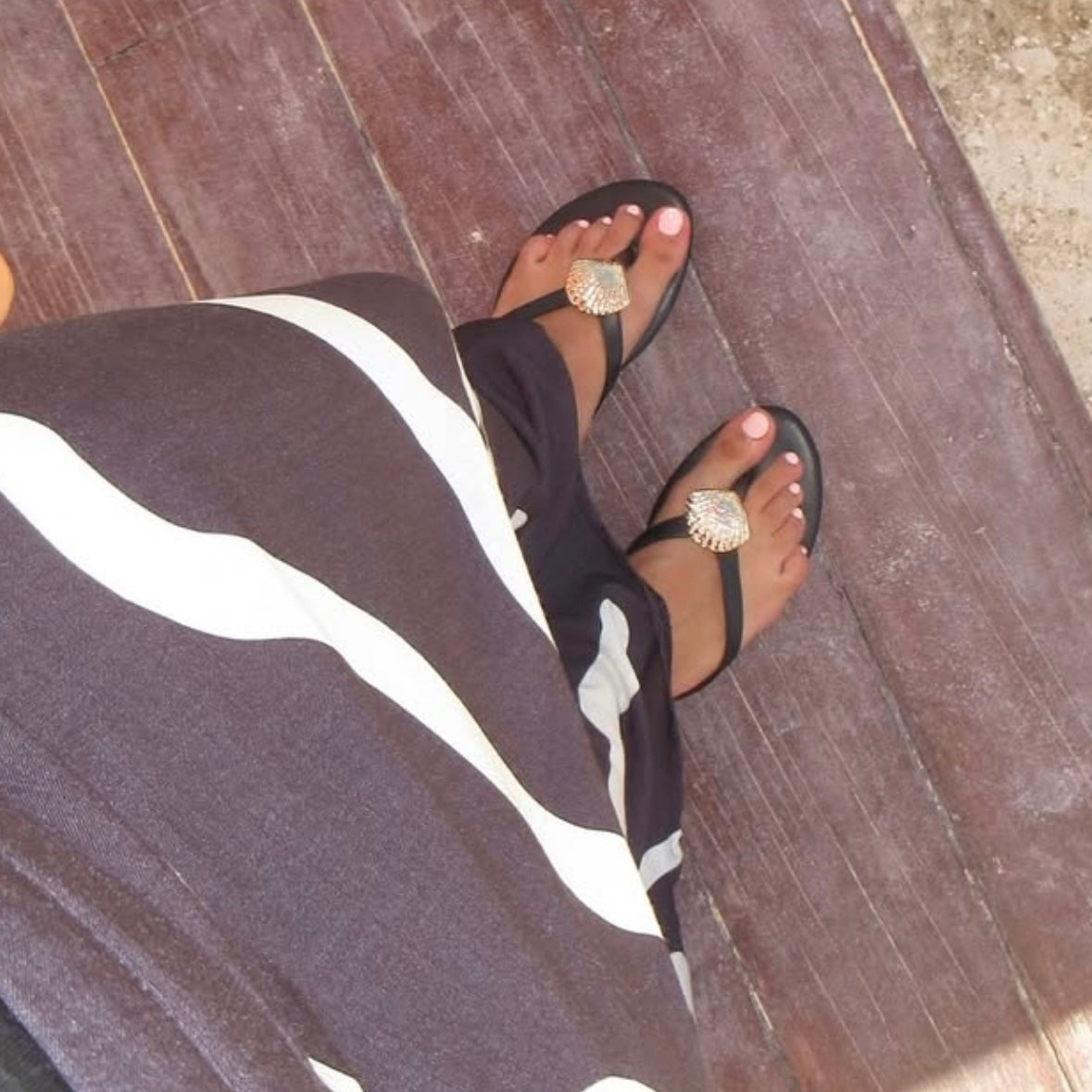 Inez Slipper in Gold Seashell (Final Sale)