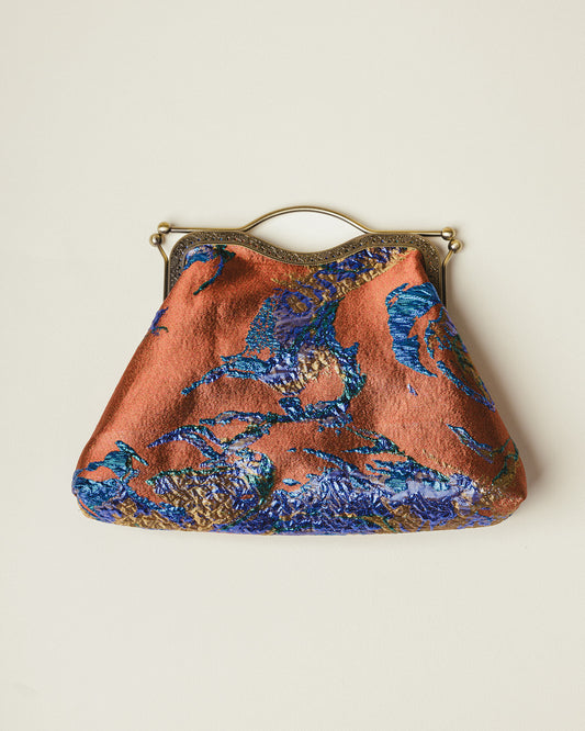 “Dusk” French-Brocade Kisslock Clutch