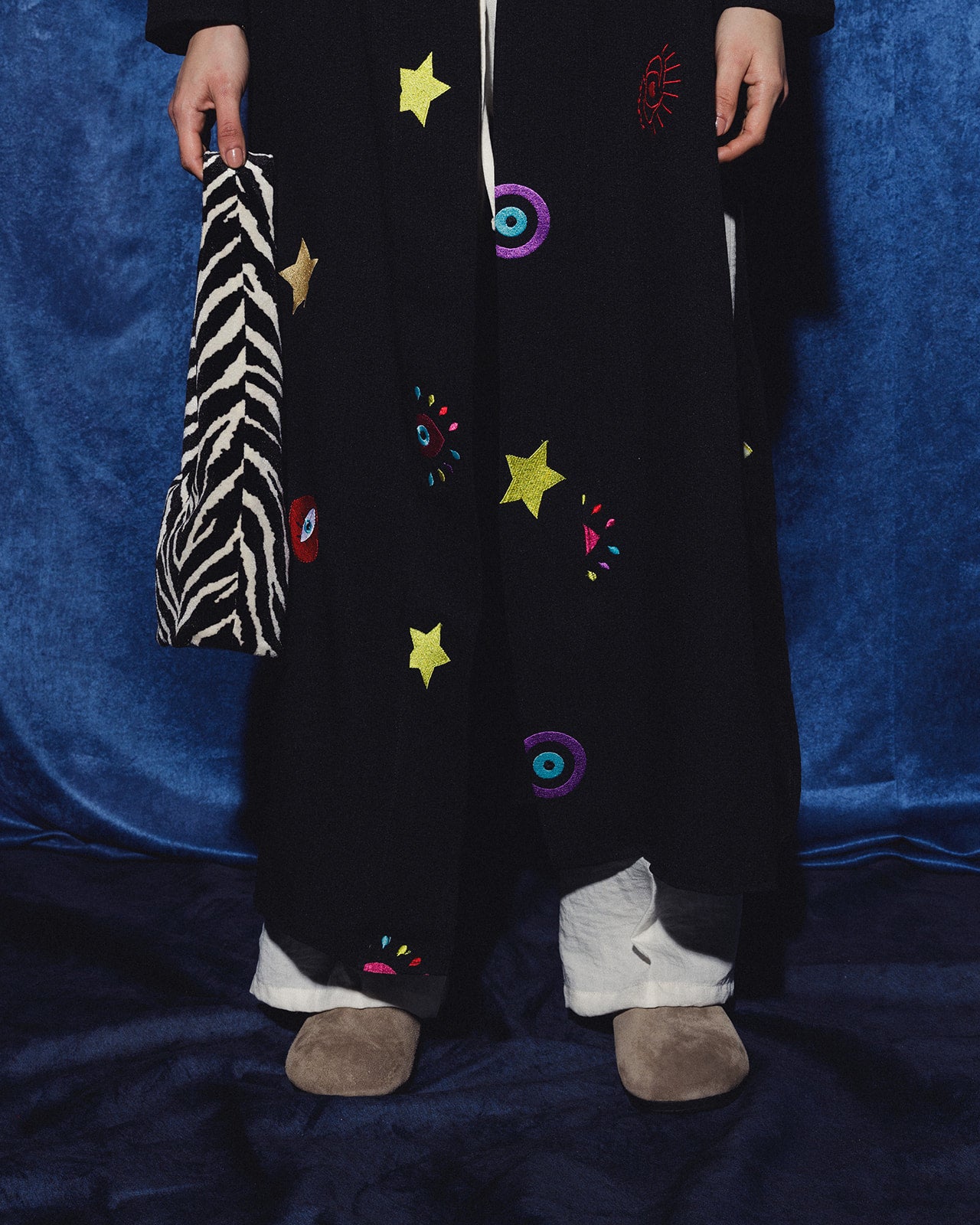 “All-Eyes-On-You” Kaftan in Black Velvet