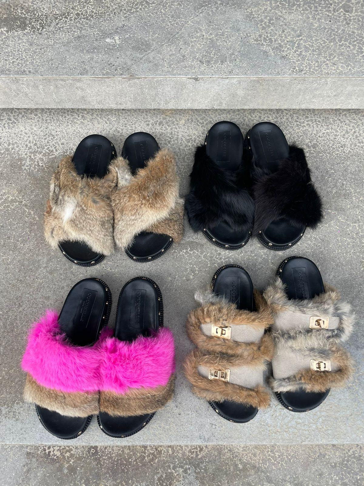 Nina 100% Rabbit fur in Black