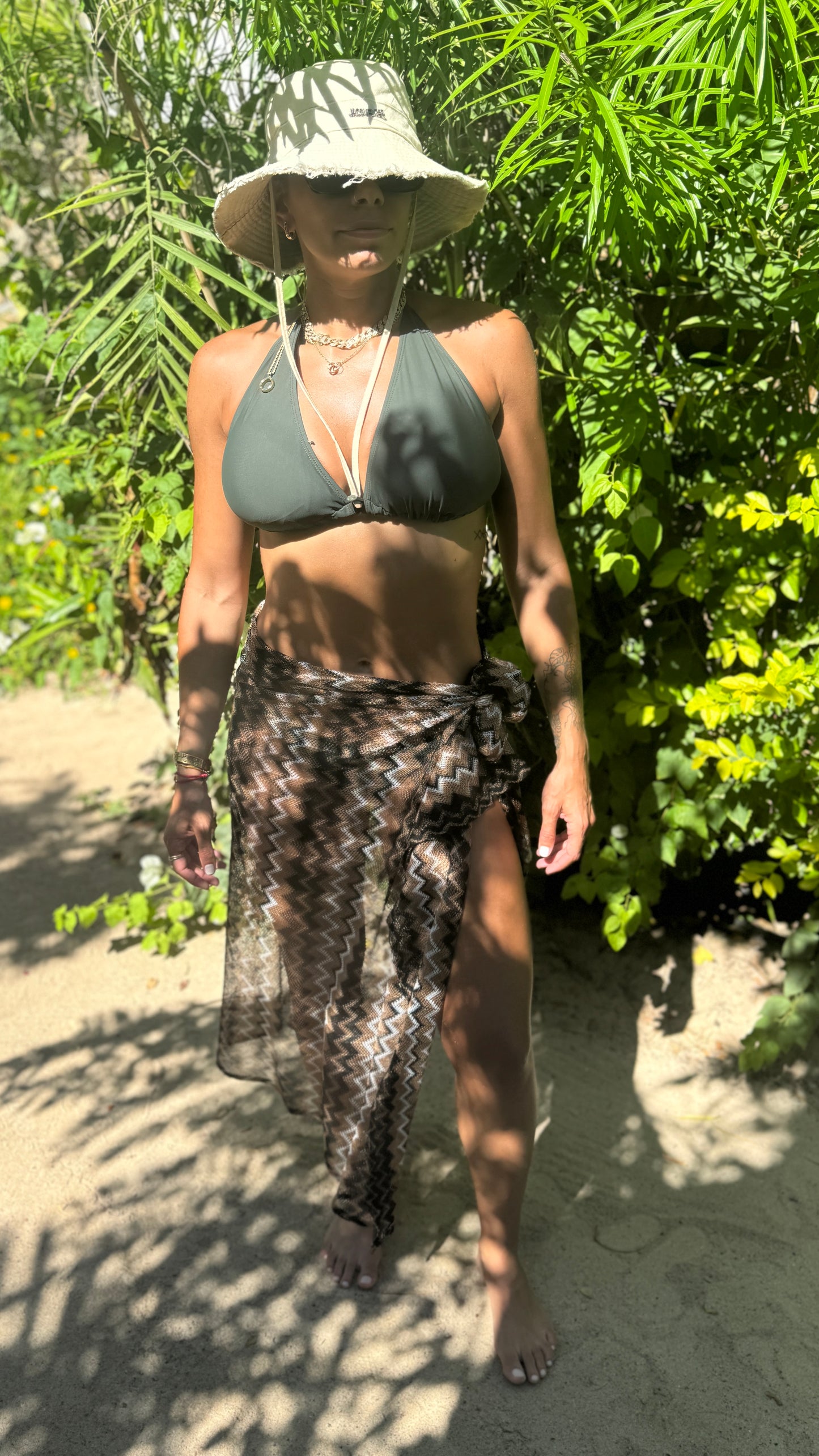 Espresso Chevron Weave Sarong