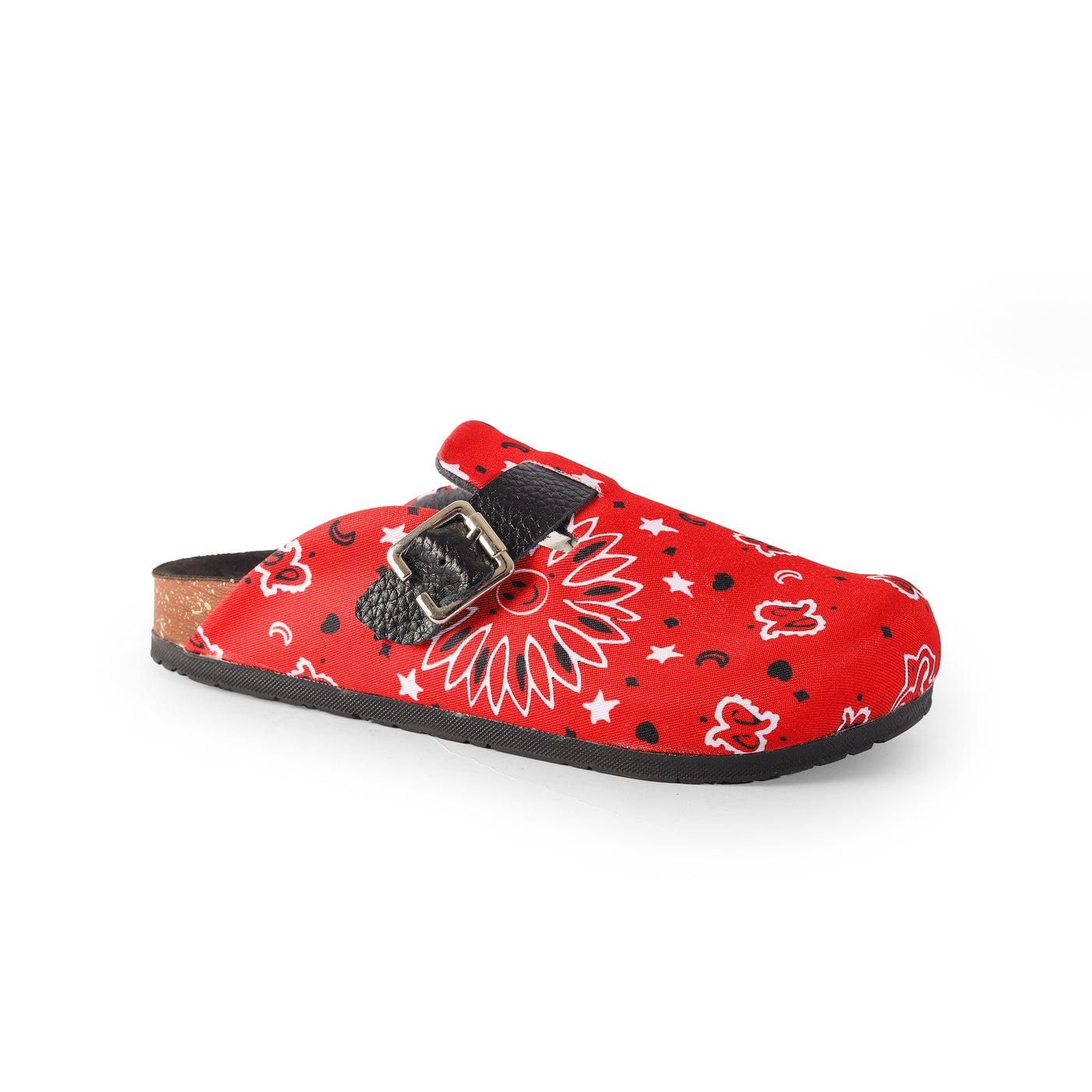 Bandana clogs in red