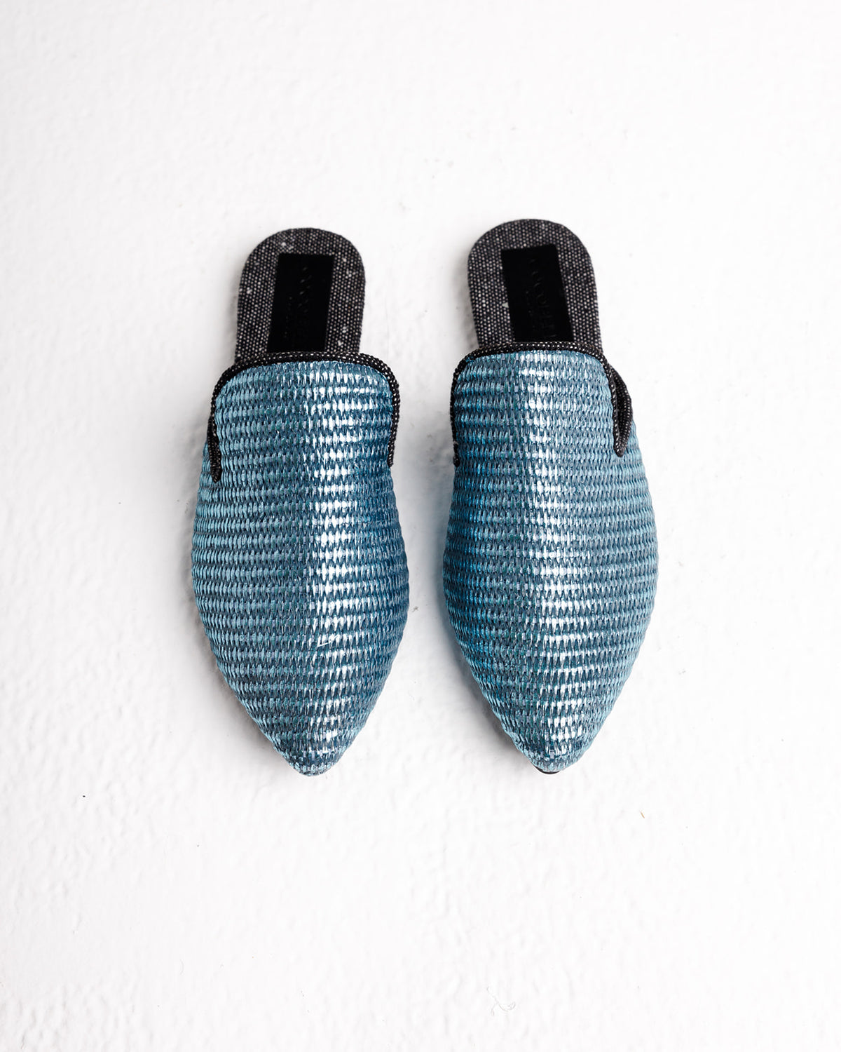 Donna Mules in Metallic Blue