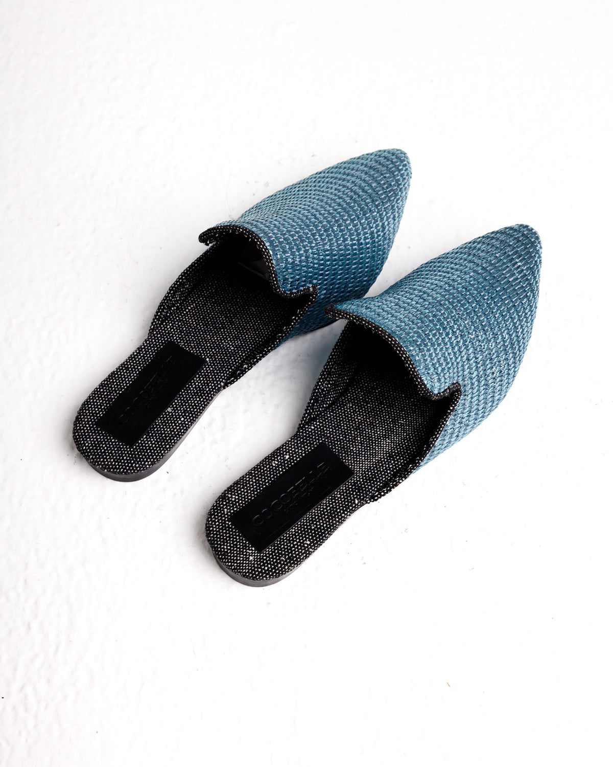 Donna Mules in Metallic Blue