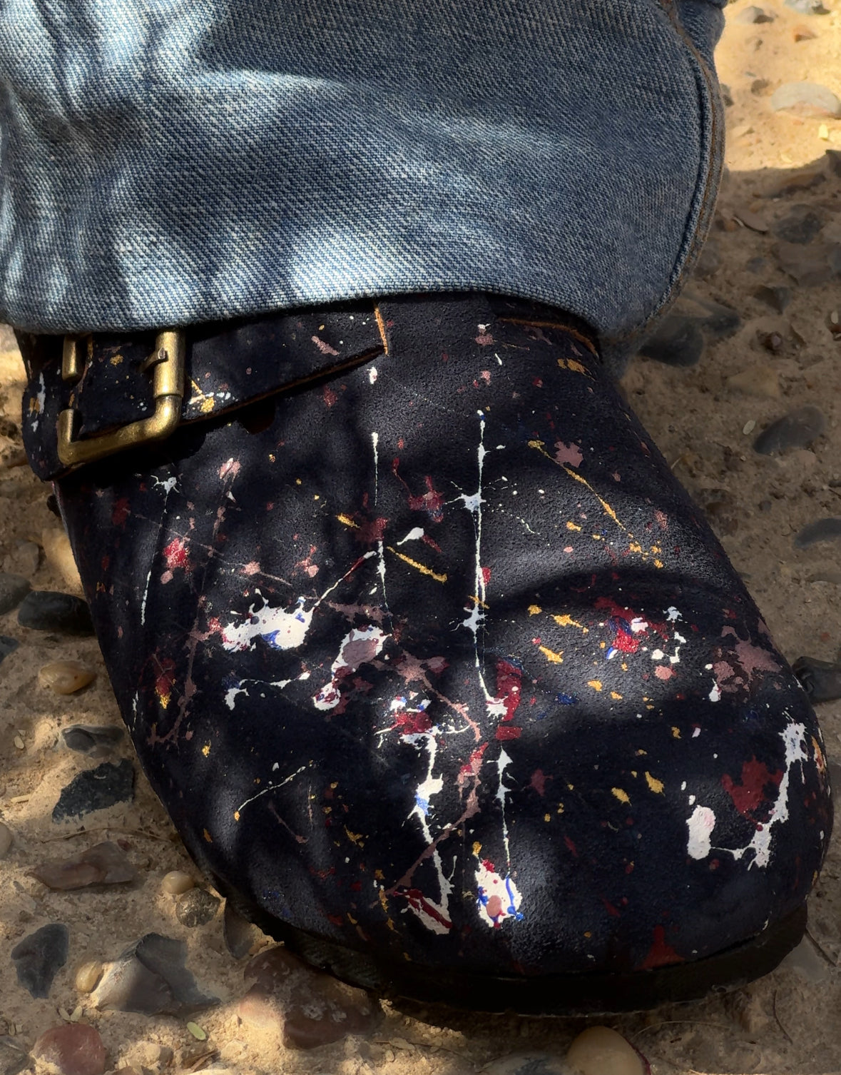Milah in “Picasso Who” 100% Genuine Suede (Navy)