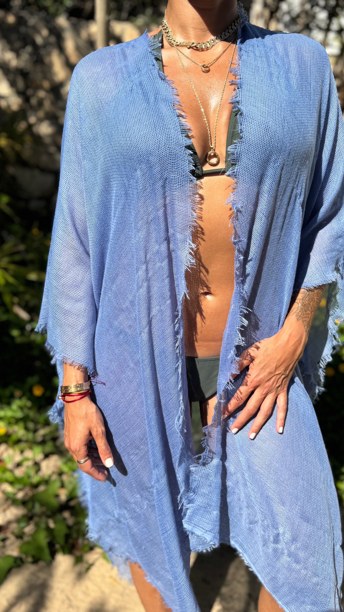 Tulum Handwoven Cover-up in Blue