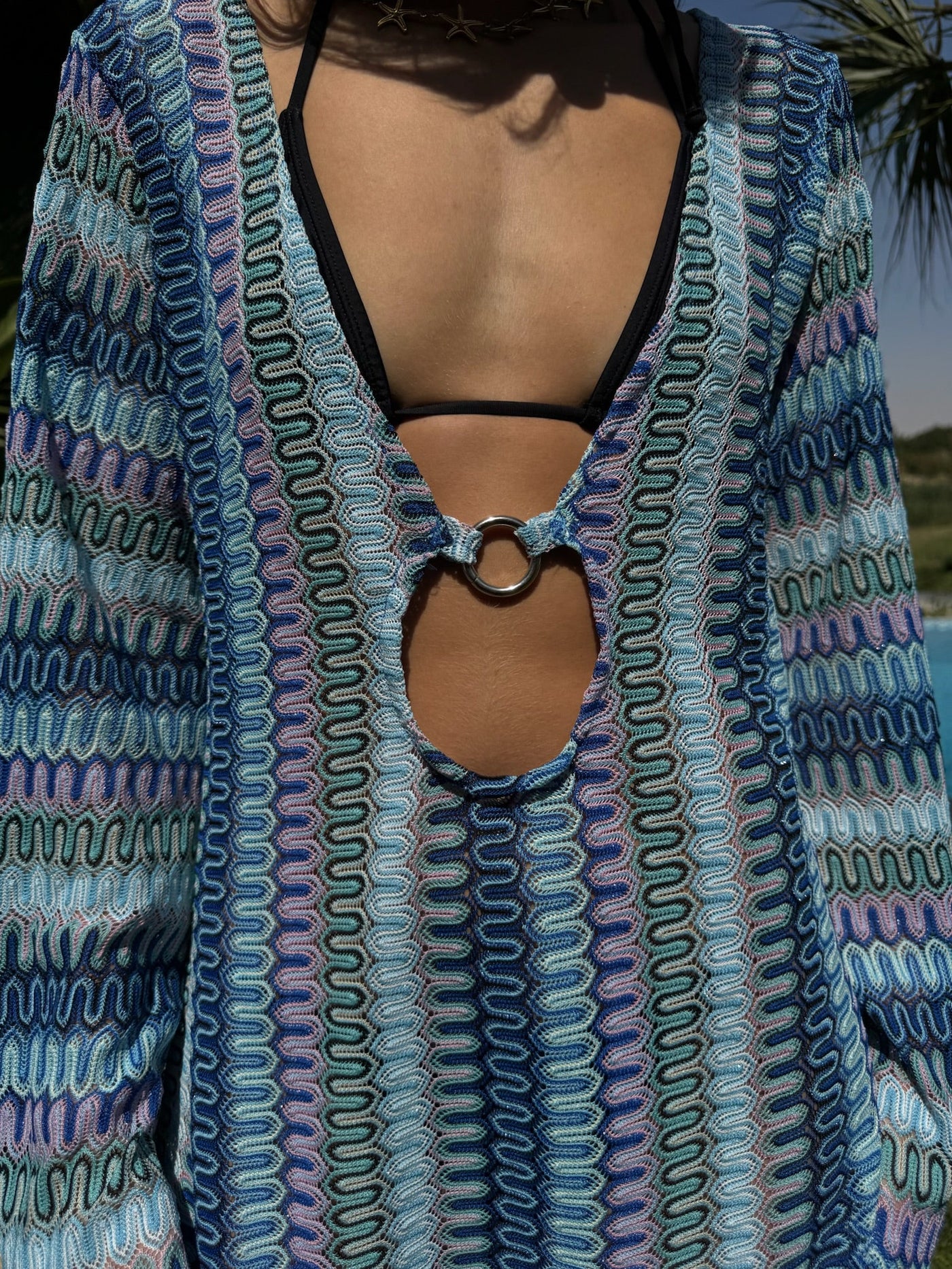 Salina’s beach-dress in Blue Waves