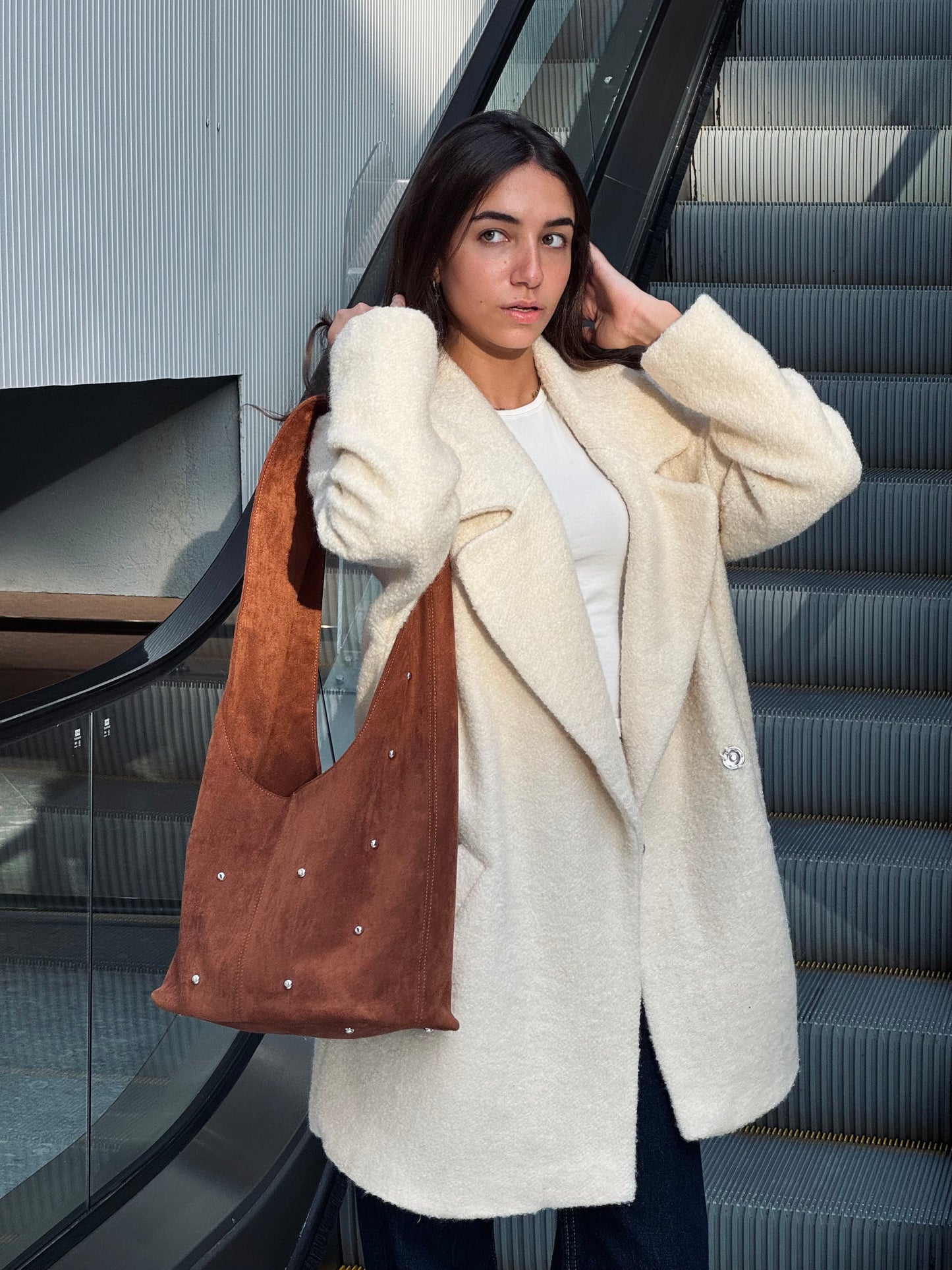 Serena Hobo Bag in Brown