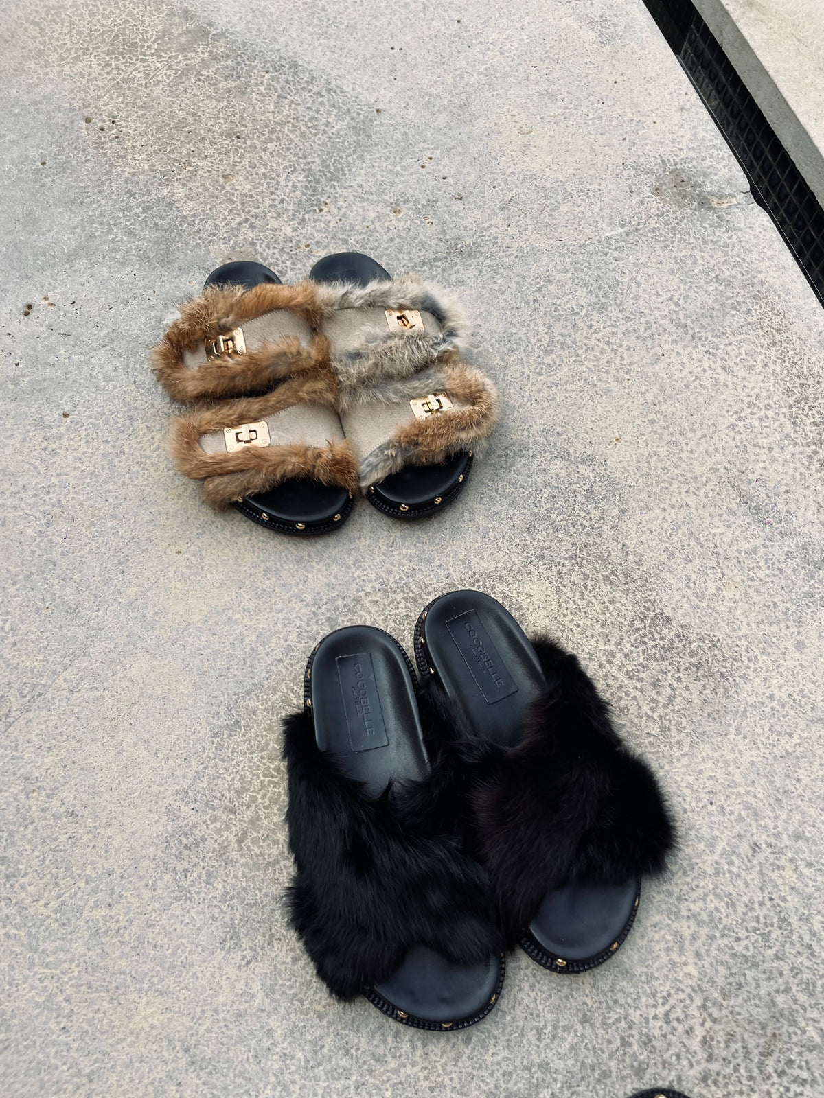 Nina 100% Rabbit fur in Black