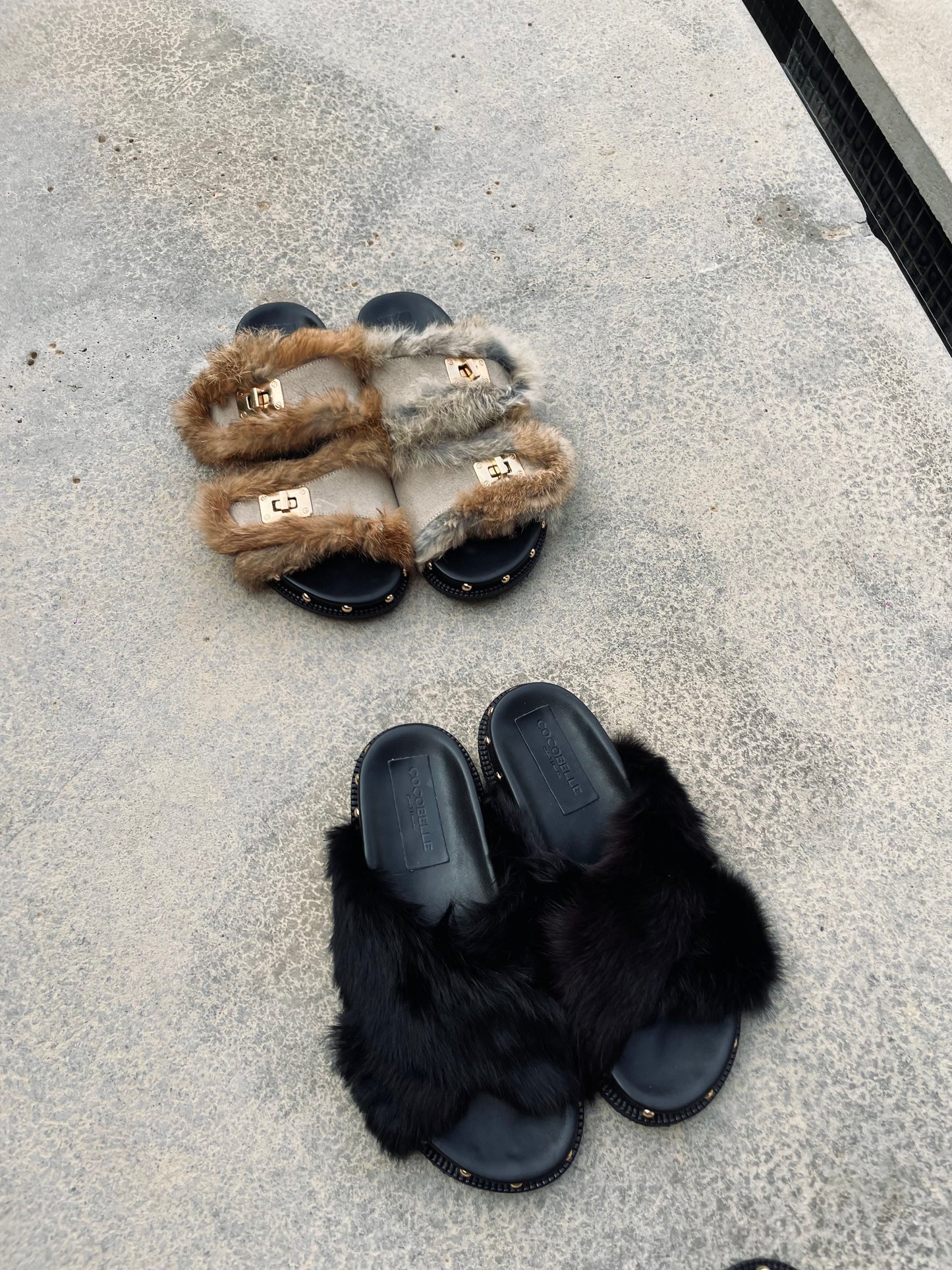 Nina 100% Rabbit fur in Black