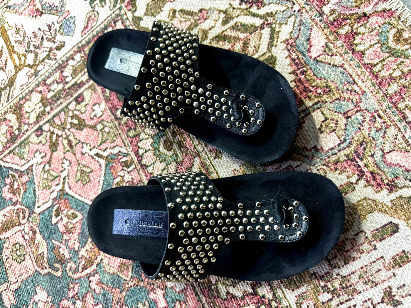 Studs Thong Slides