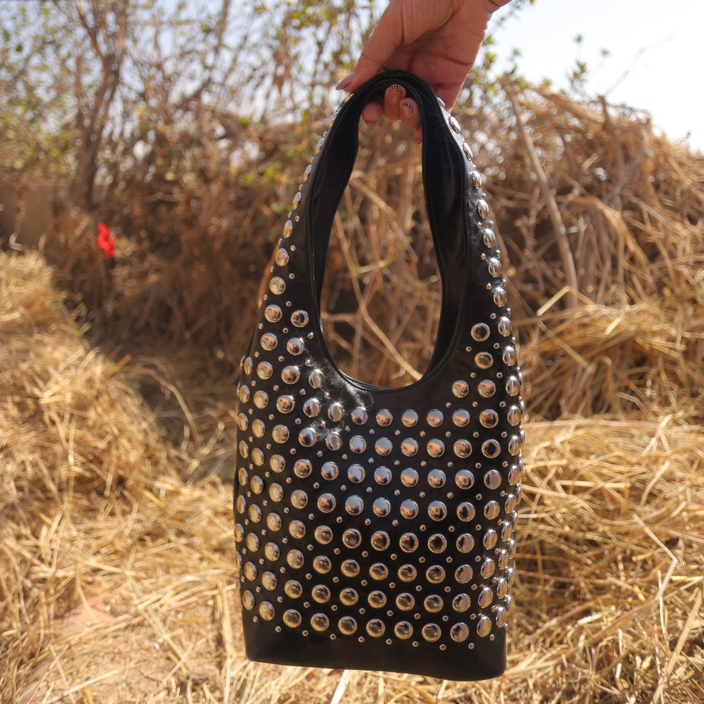 “ So Studded” Shoulder Bag in Black