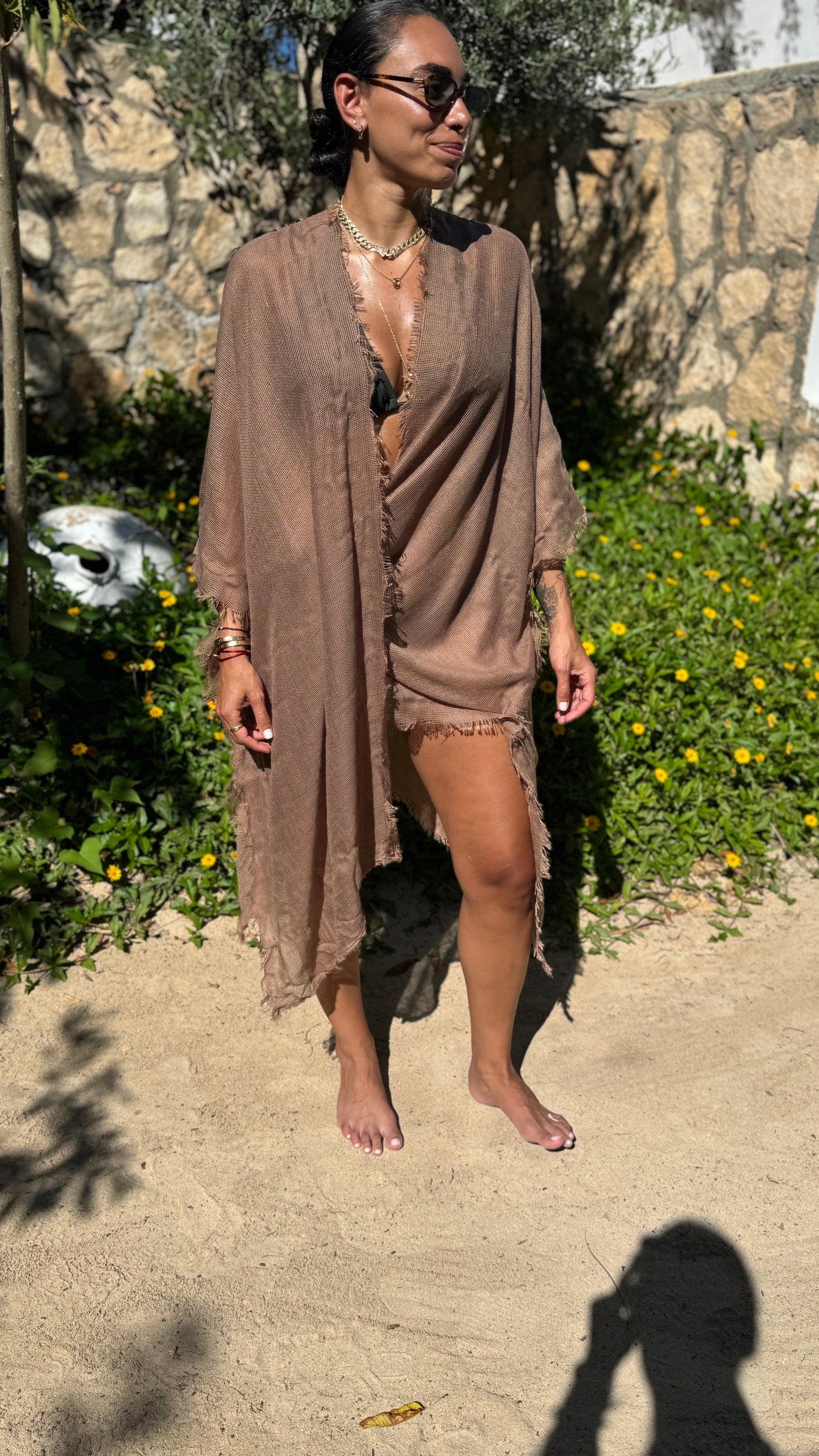 Tulum Cover-up in Brown (Pre-order: One week)