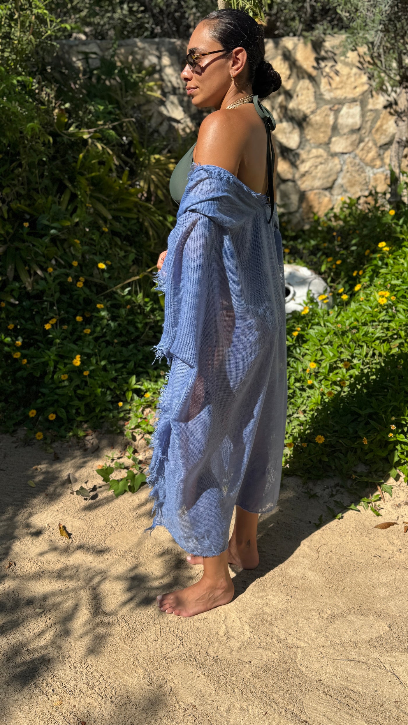 Tulum Handwoven Cover-up in Blue