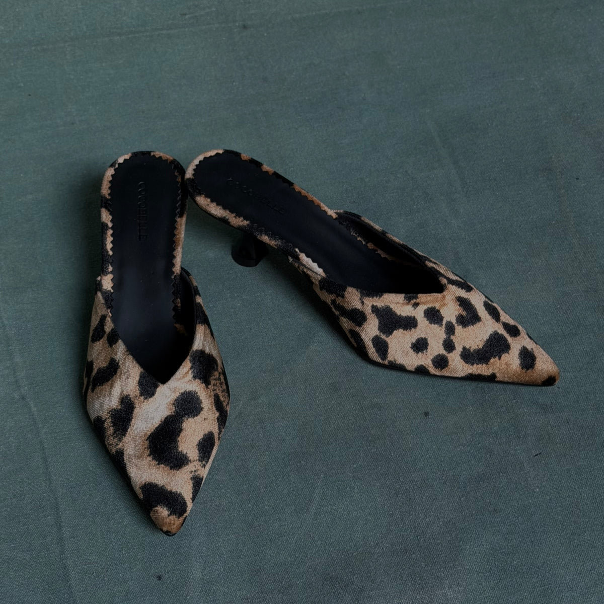 Iconic Kitten-heel Mules in Leopard