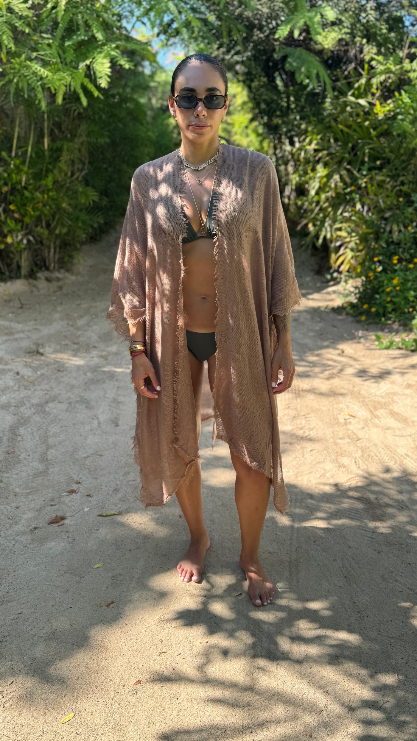 Tulum Handwoven Cover-up in Brown