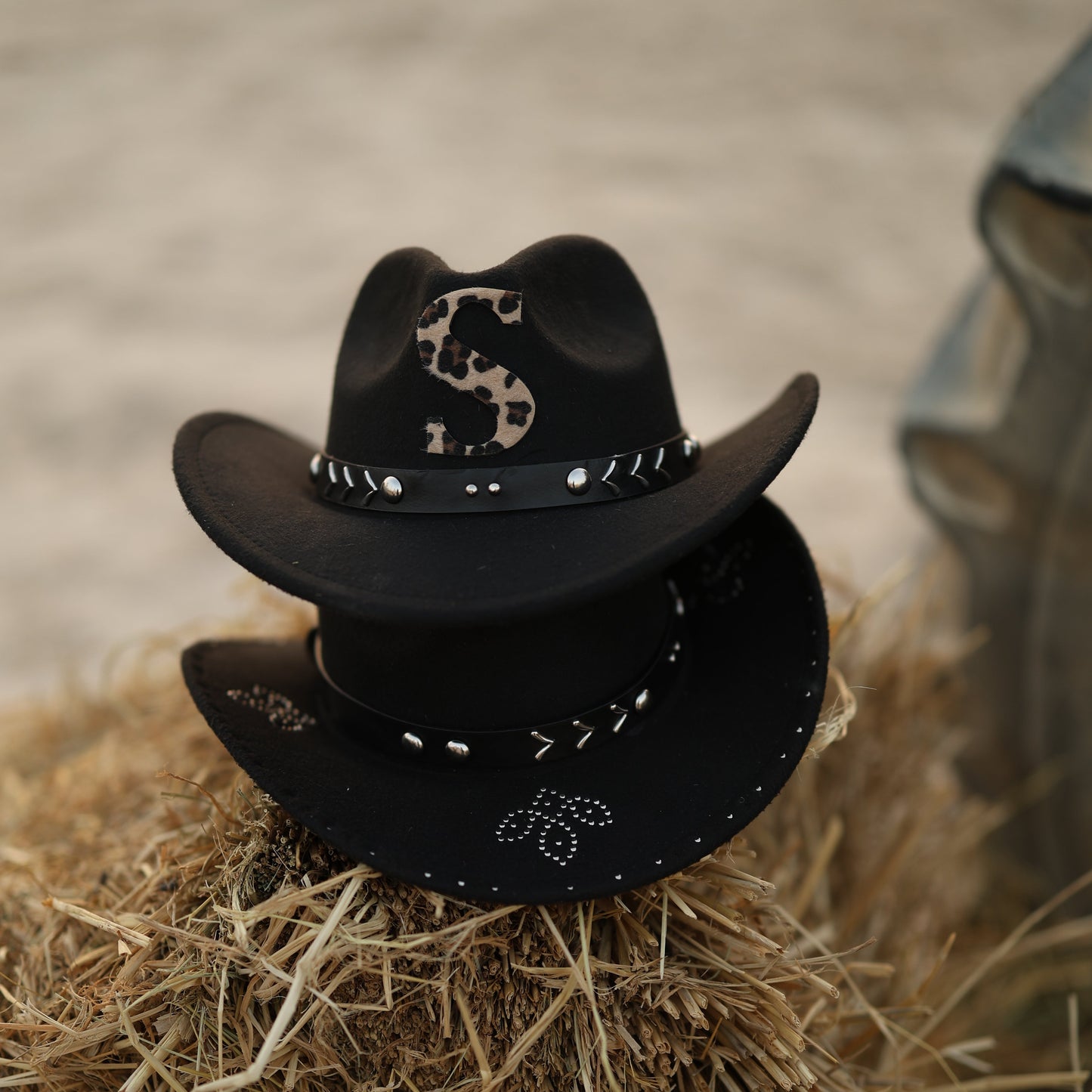 CowBoy Hat Customized Letter (Leopard Print) - PREPAID BY CREDIT CARD ONLY