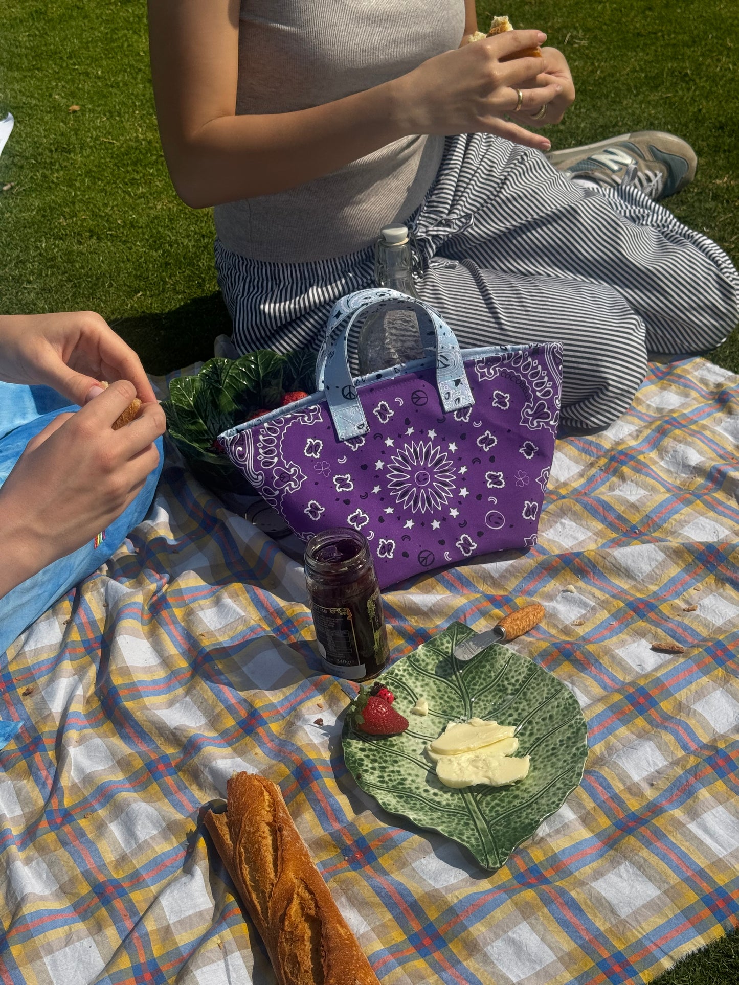 The Mini Basket in Purple & Blue Bandana (Preorder)