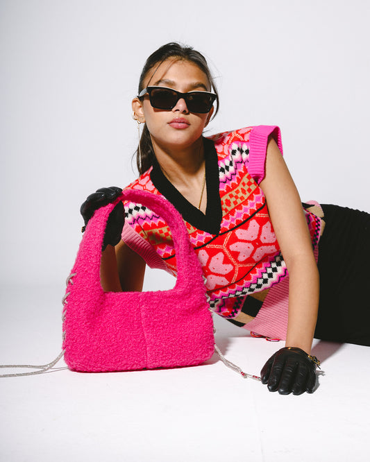 Abby Diamanté bag in Pink Fuzz