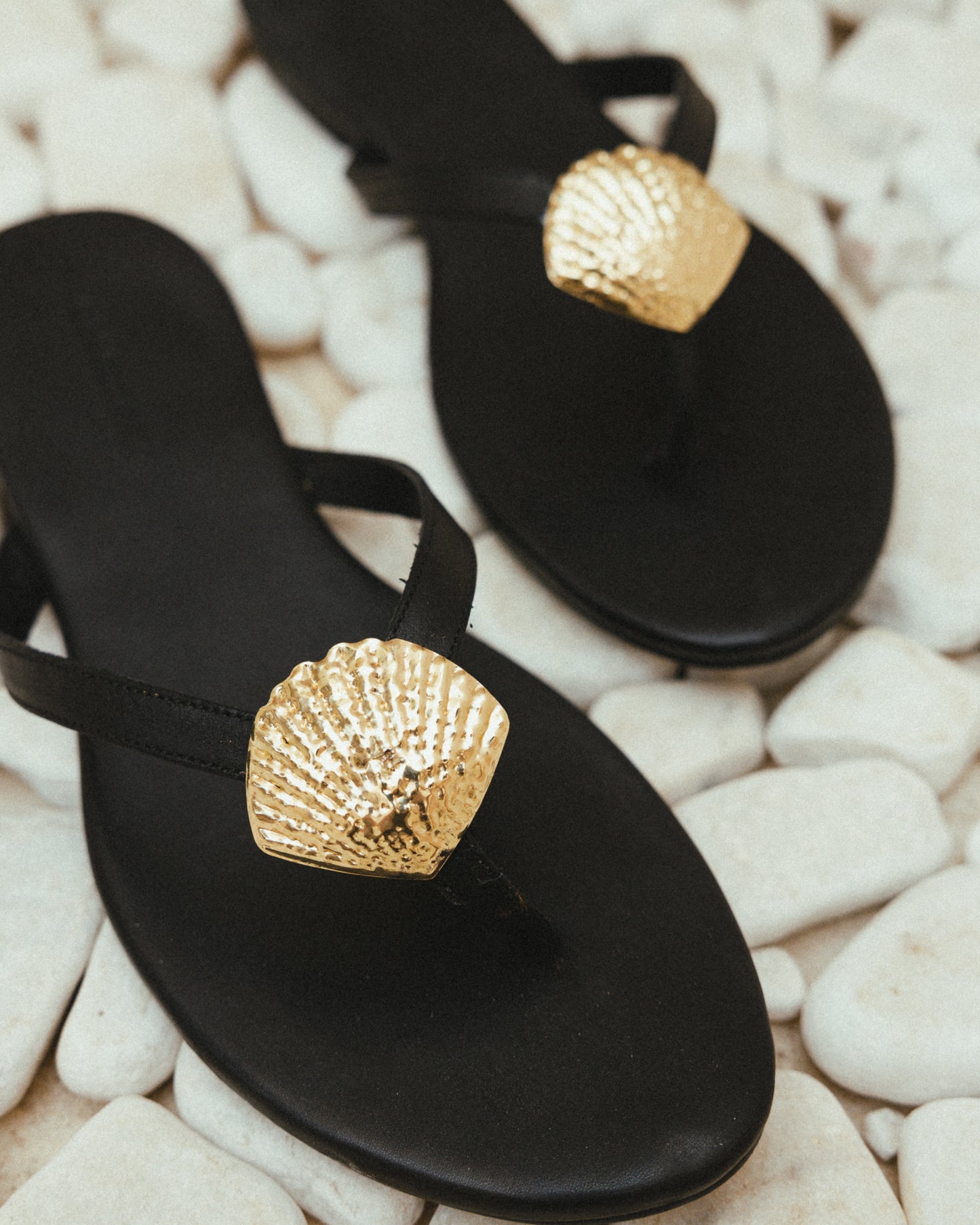 Inez Slipper in Gold Seashell (Final Sale)