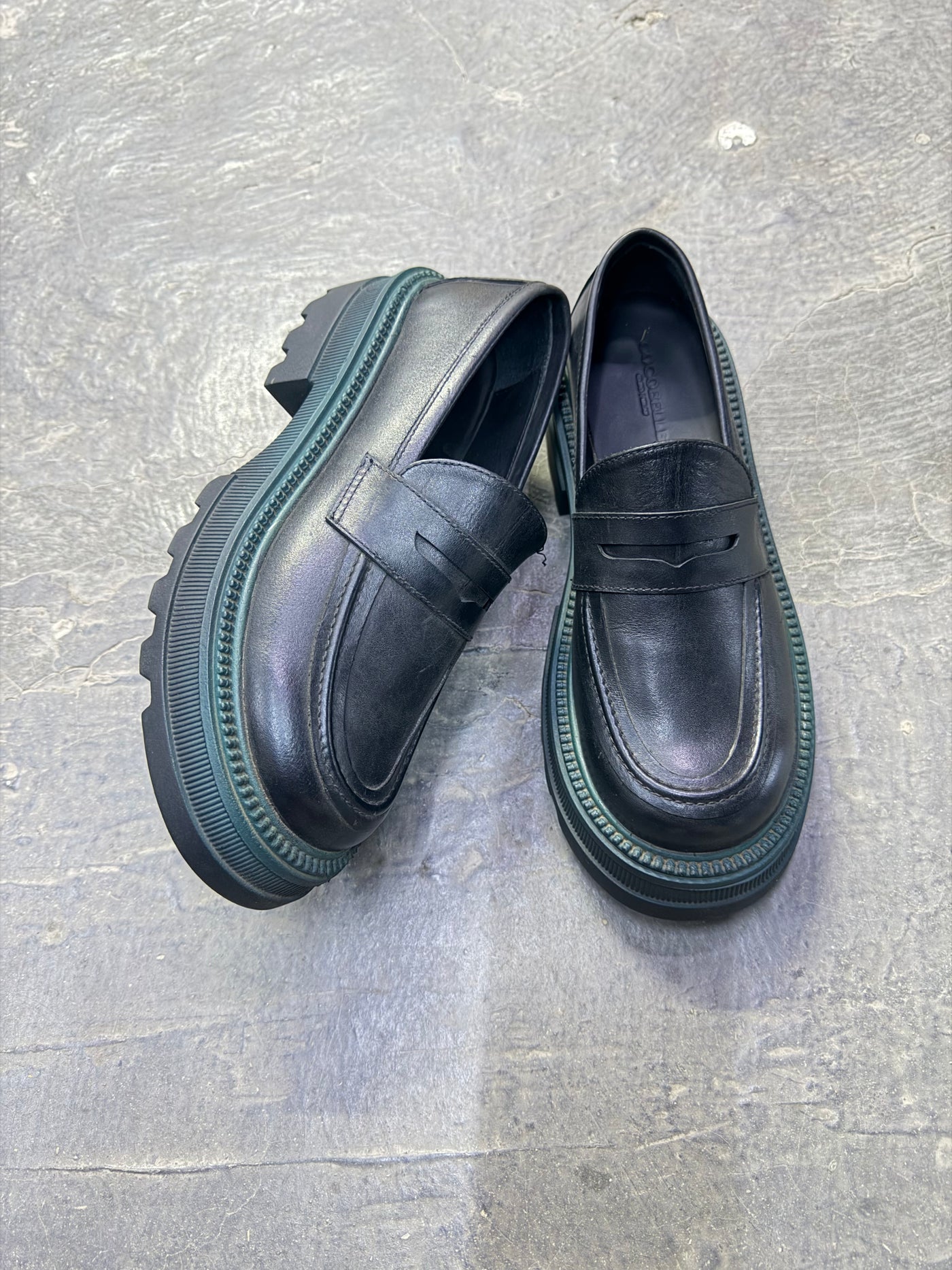 Marcy Platform Loafers in green