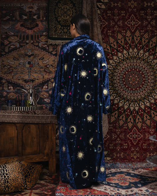 “Cosmic” Embroidered Maxi Kaftan