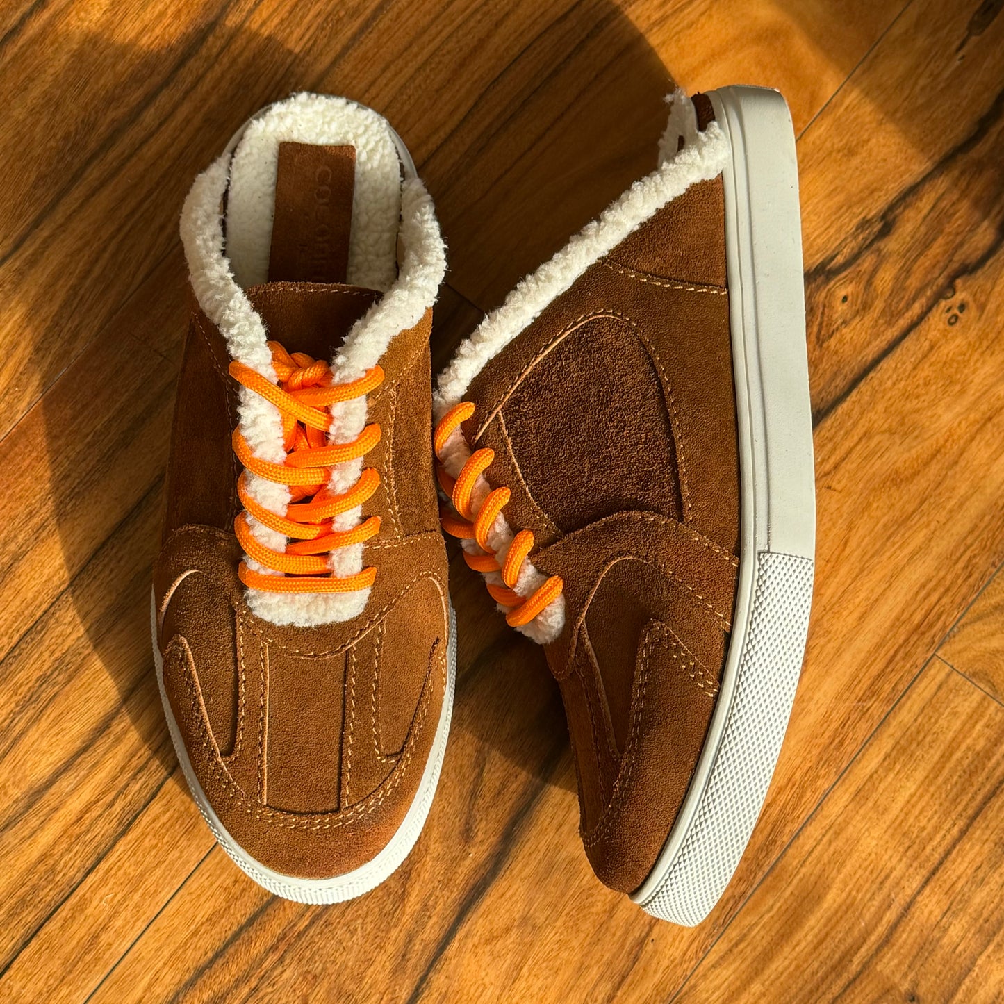 Adriana in Genuine Suede & Shearling Sneaker Mules