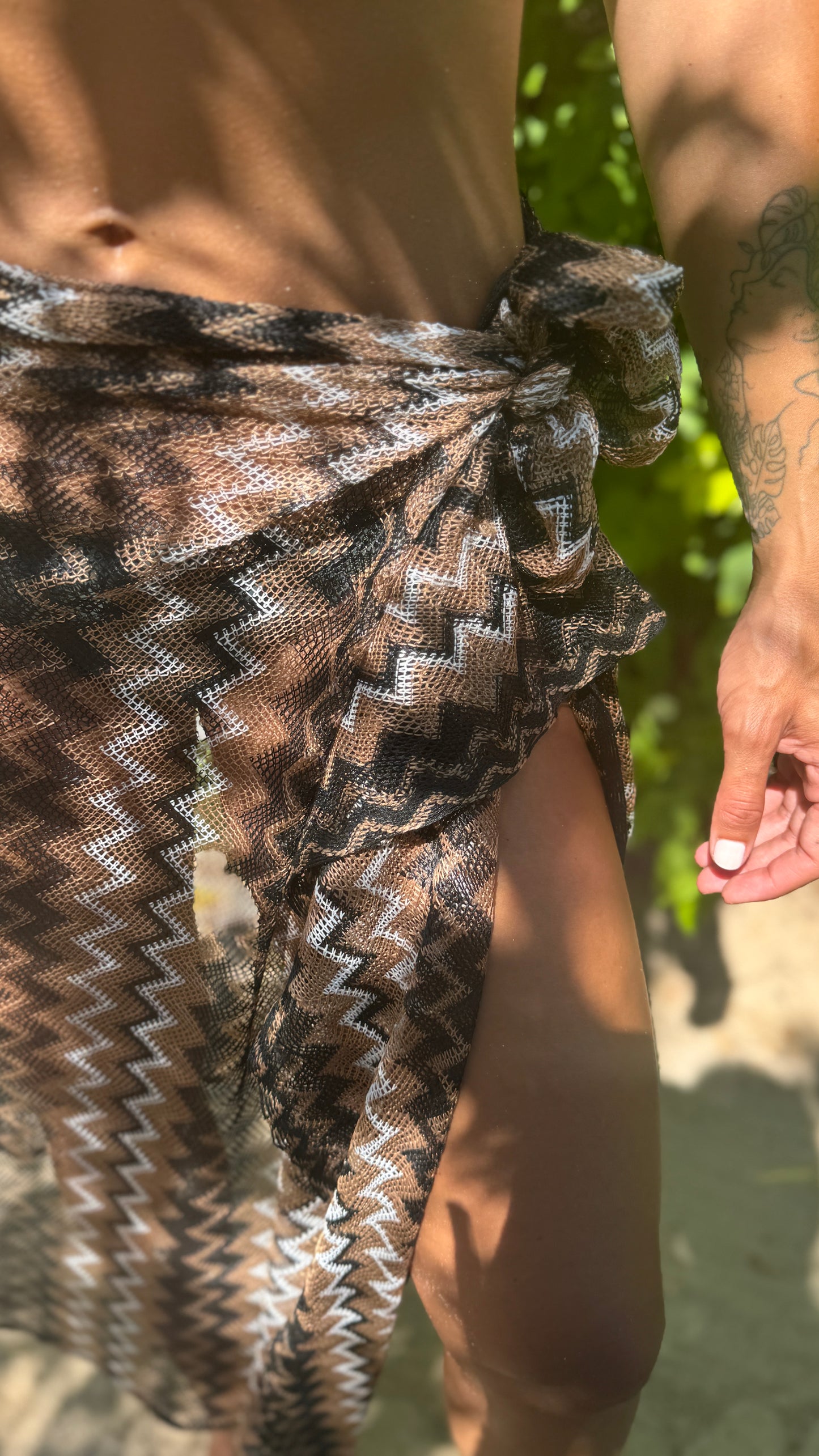 Espresso Chevron Weave Sarong