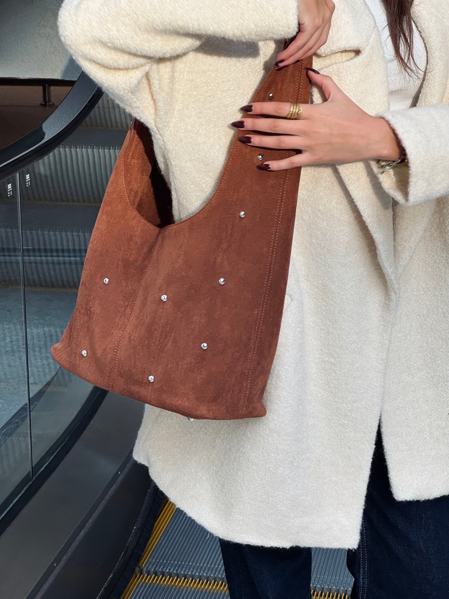 Serena Hobo Bag in Brown