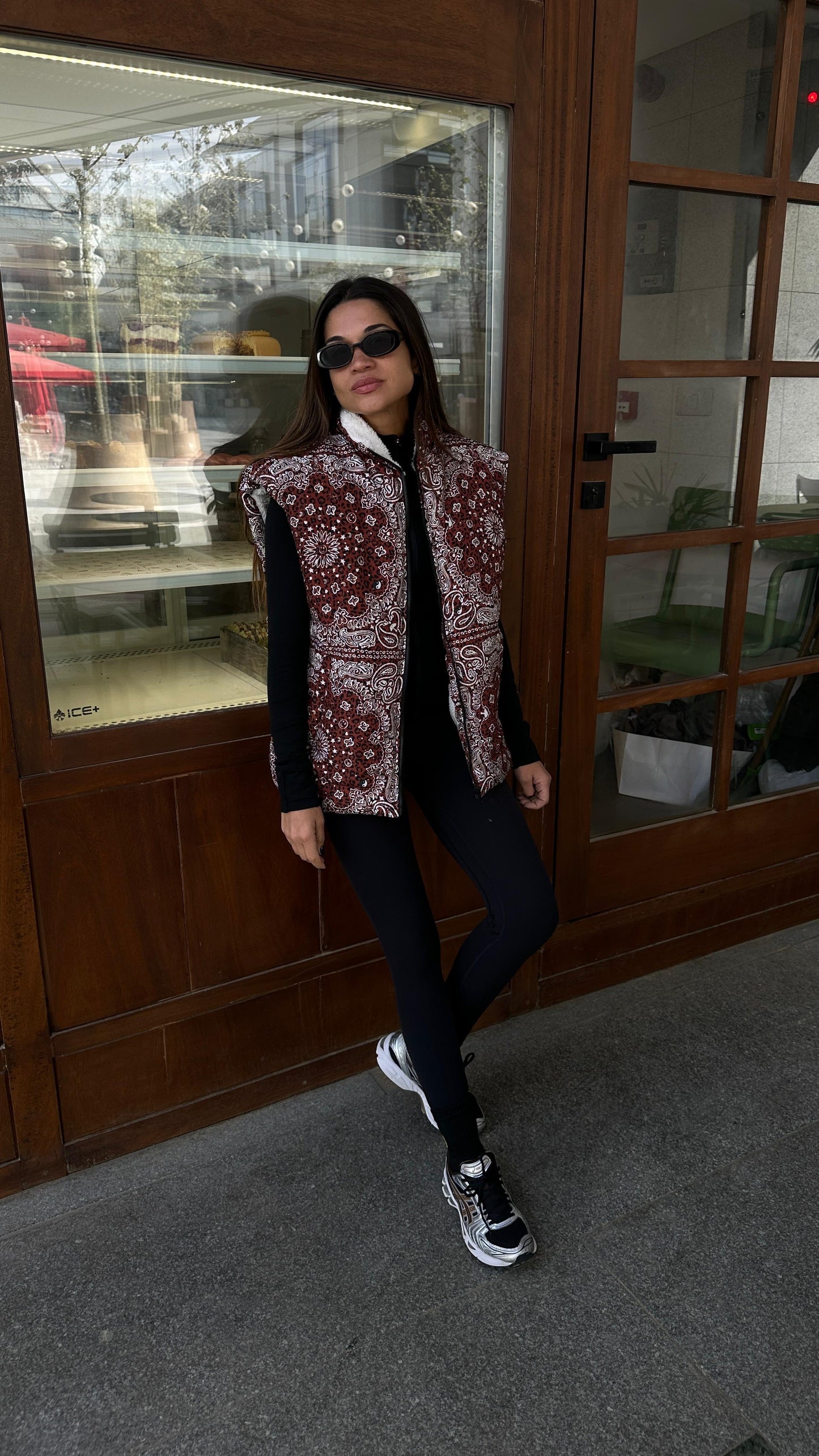 Bandana puff-Vest in Leopard