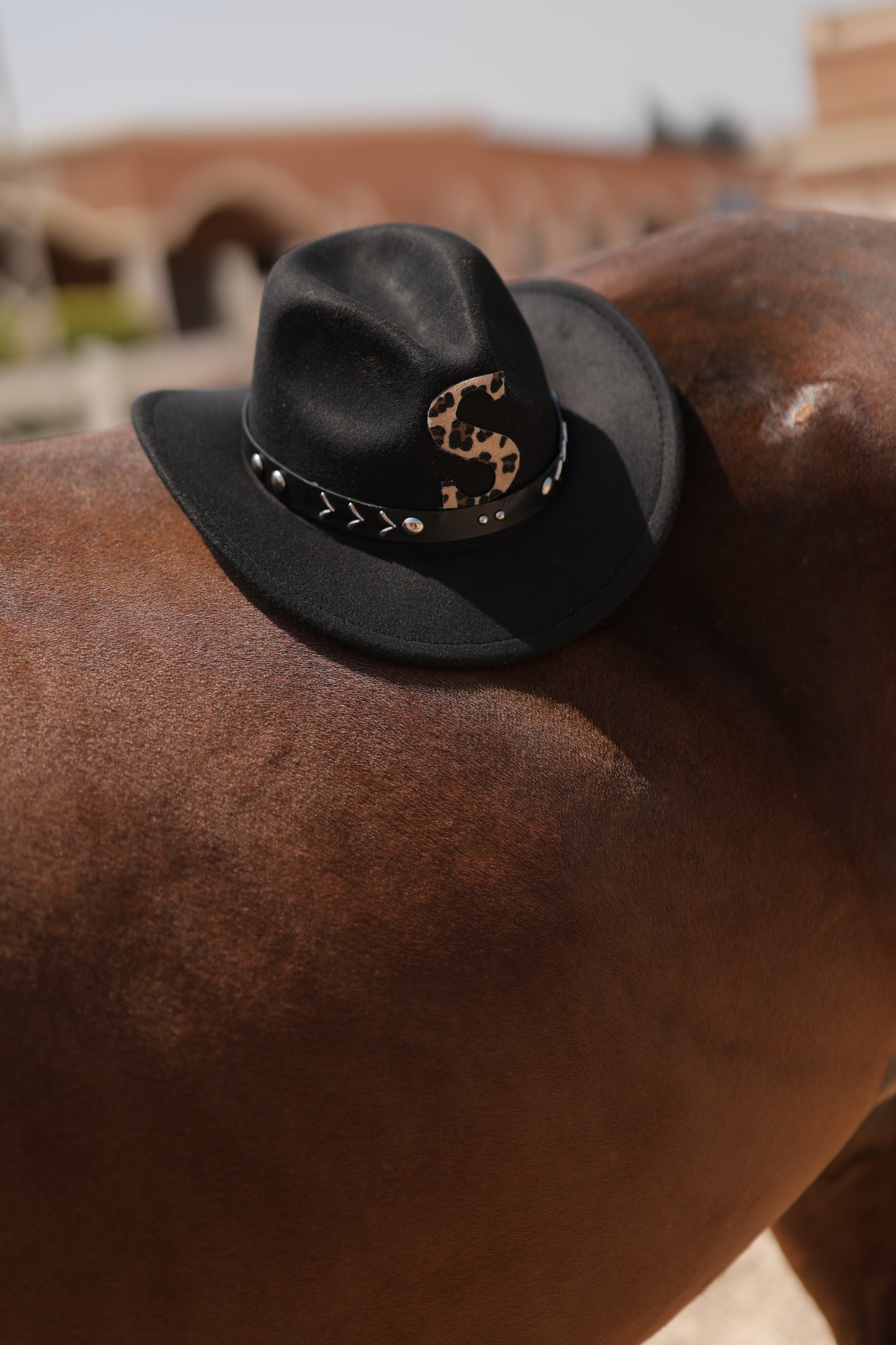 Customized Letter on Cow Boy Hat in Leopard