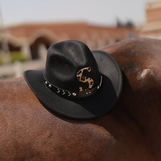 CowBoy Hat Customized Letter (Leopard Print) - PREPAID BY CREDIT CARD ONLY