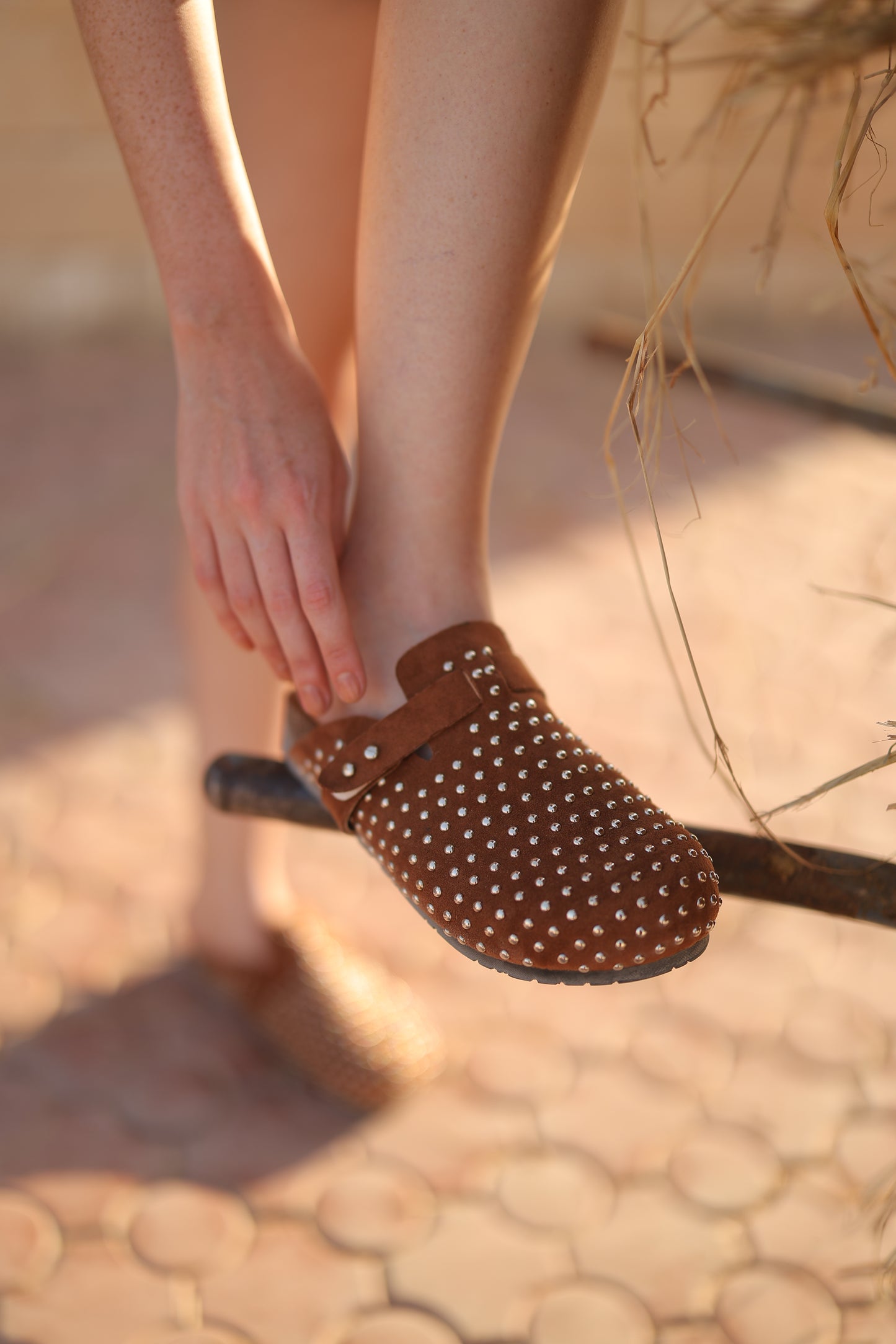 Milah Western in Studded Brown (Shipping by October 5)
