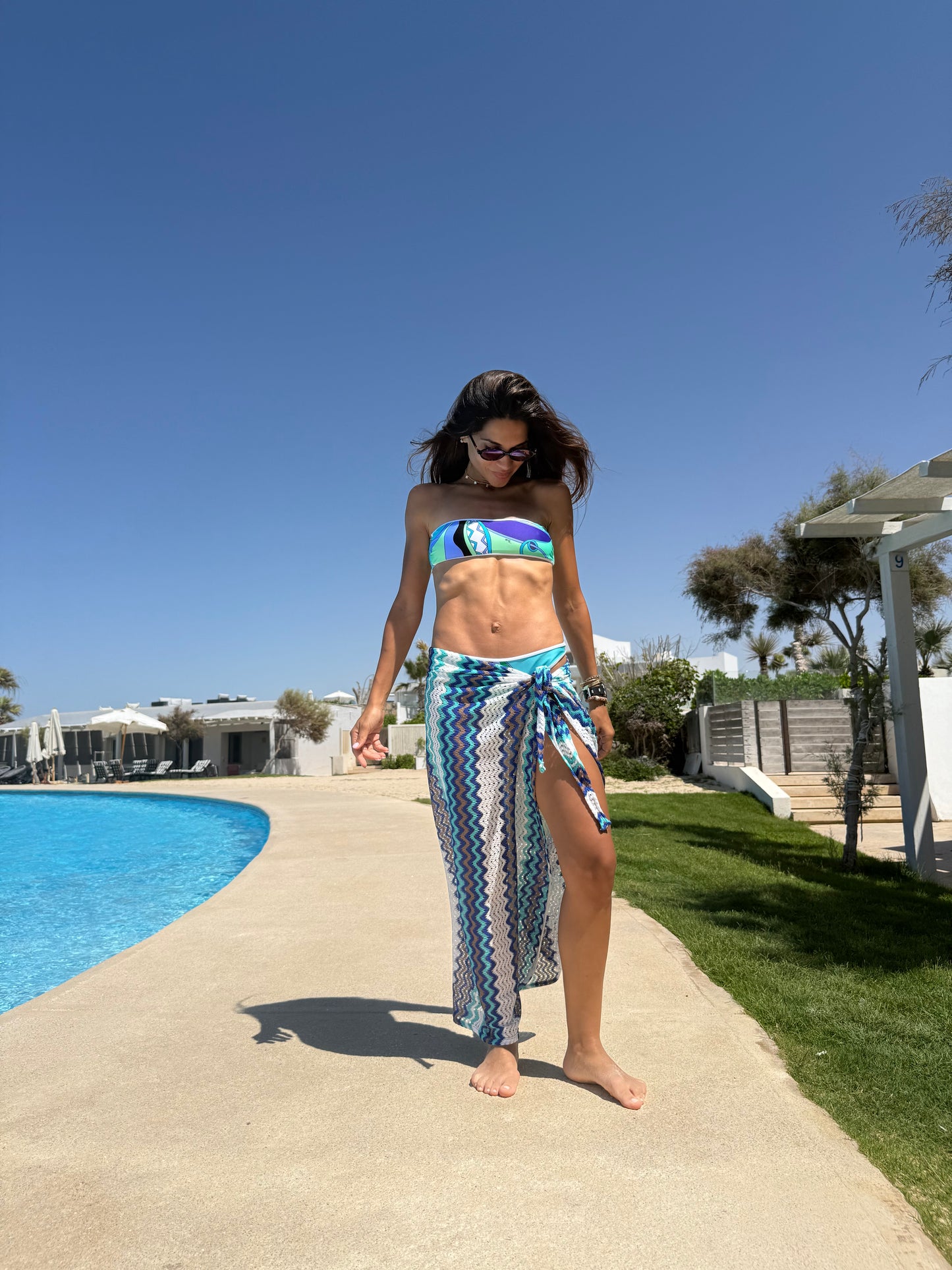 Sarong in Blue weave