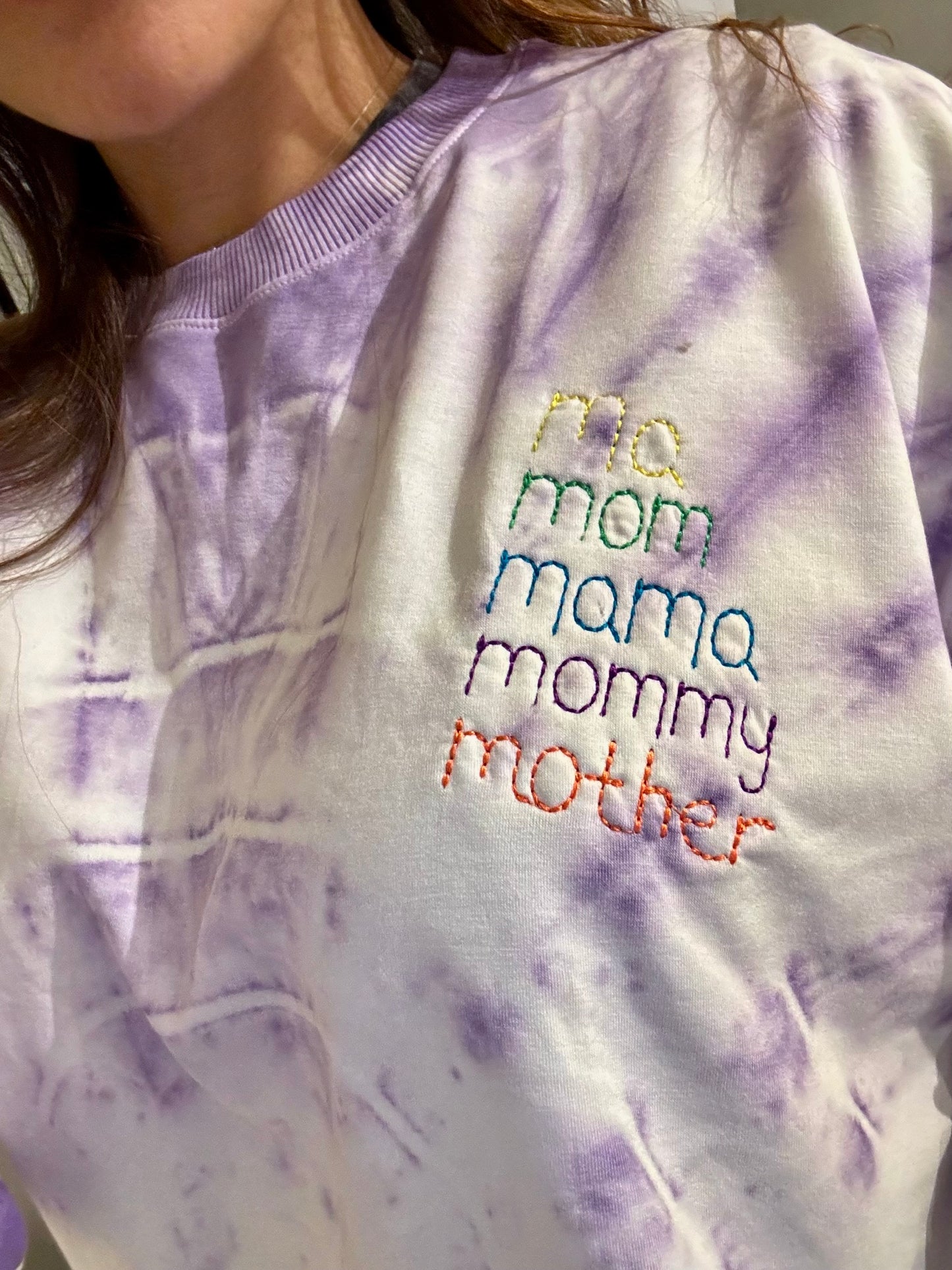 MAMA tie-dye oversized cotton sweatshirt
