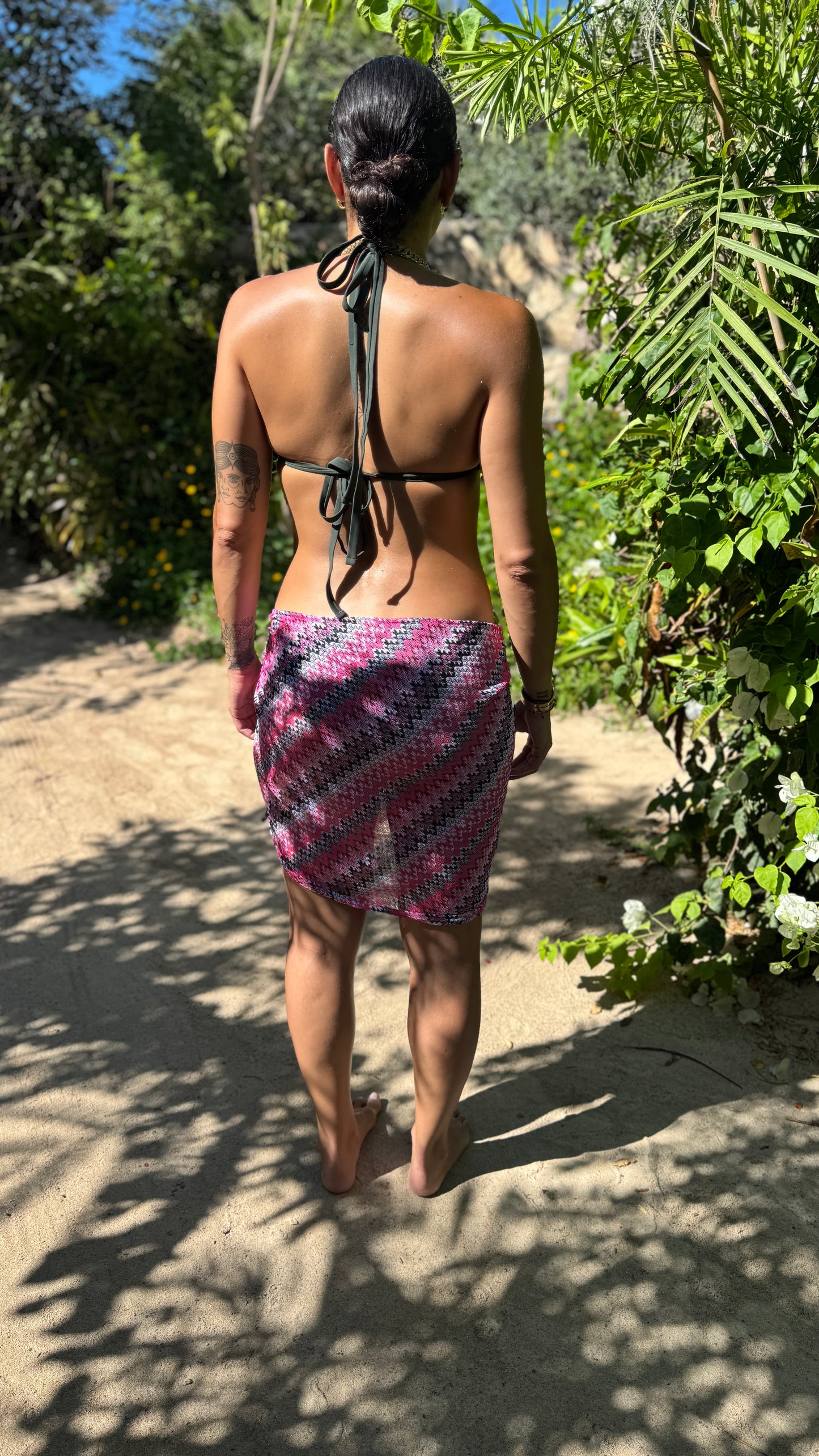 Plum Chevron Weave Sarong (short)