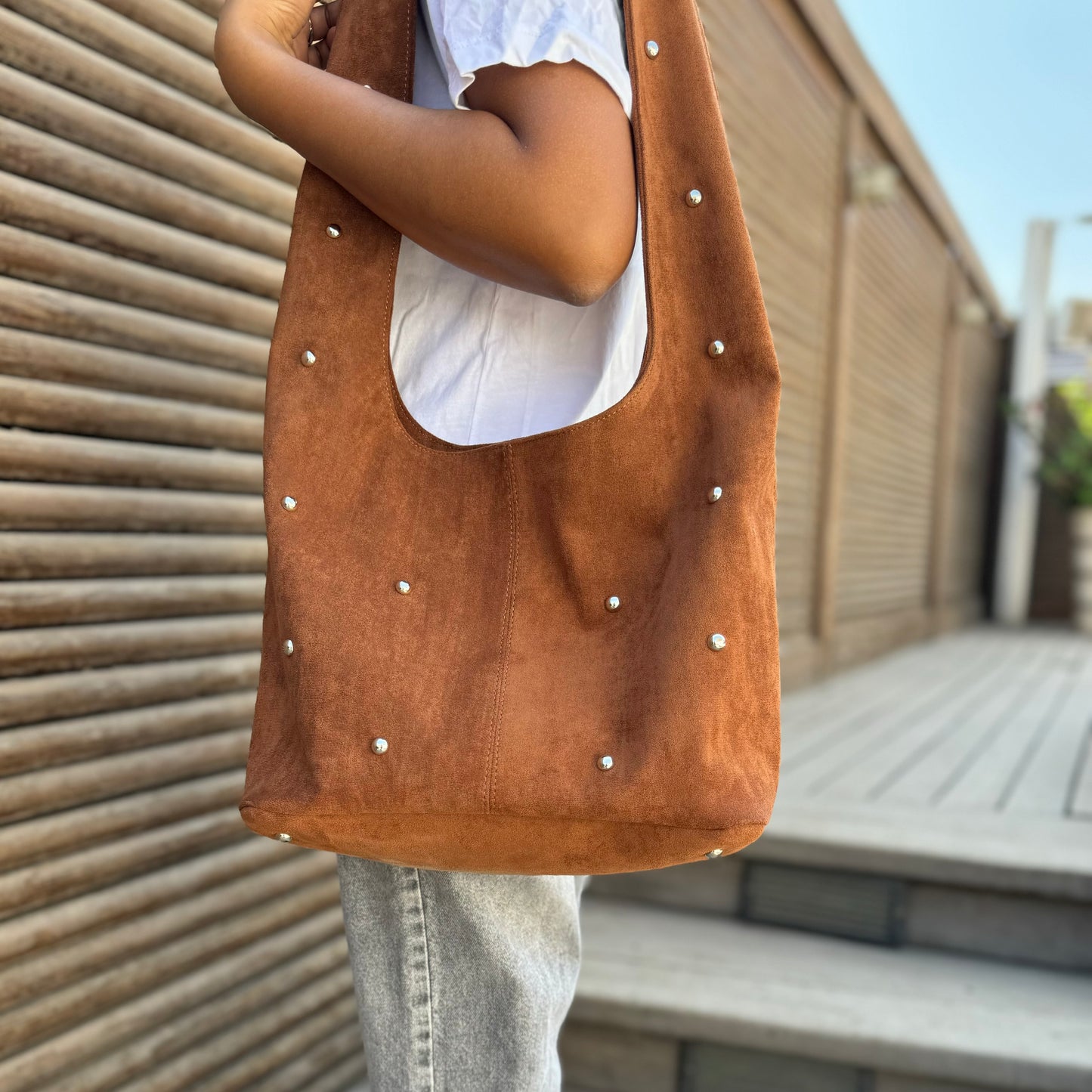 Serena Hobo Bag in Brown