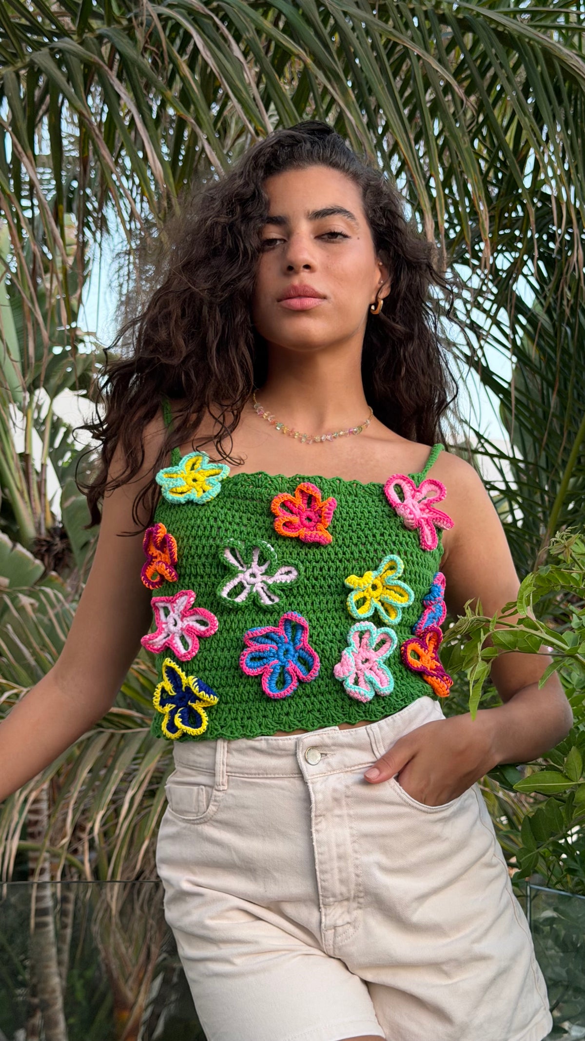 Crochet summer flowers Top