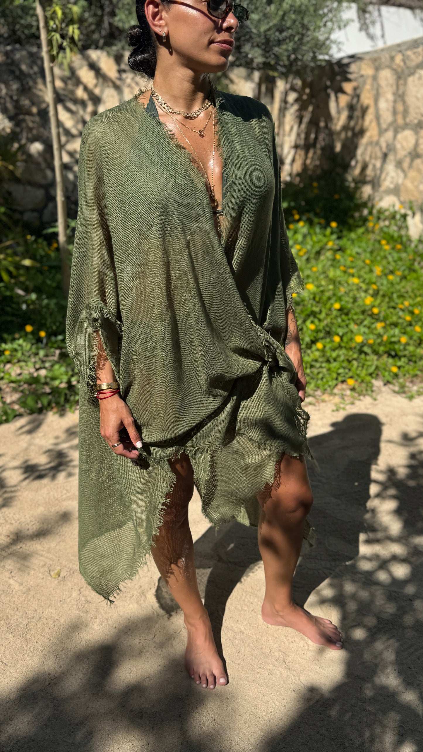 Tulum Cover-up in Olive Green