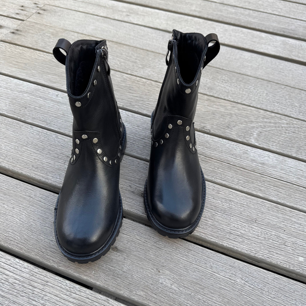 Wild West Boot in black 100% Genuine Leather (Girls)