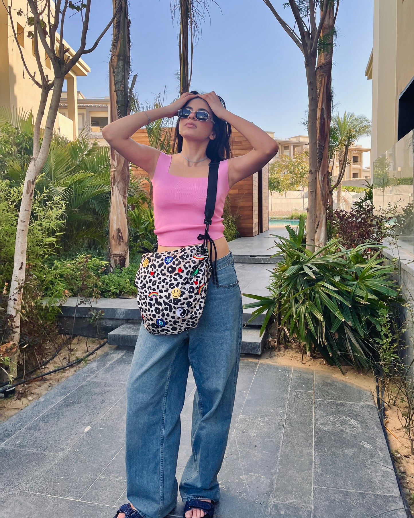 Hippie-Funk on Leopard Slouchy Fanny Pack