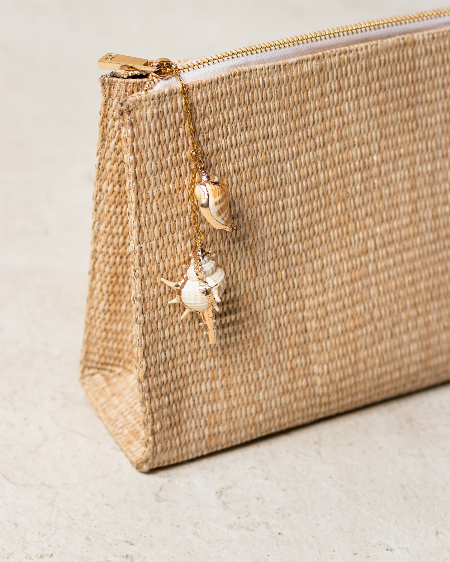 Raffia Seashell Clutch