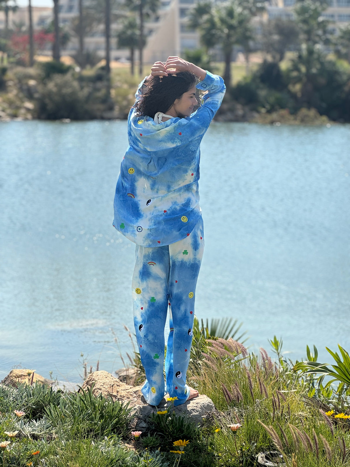 Hippie-Funk hand-dyed tie-dye It-Girl set by COCOBELLE, view 6