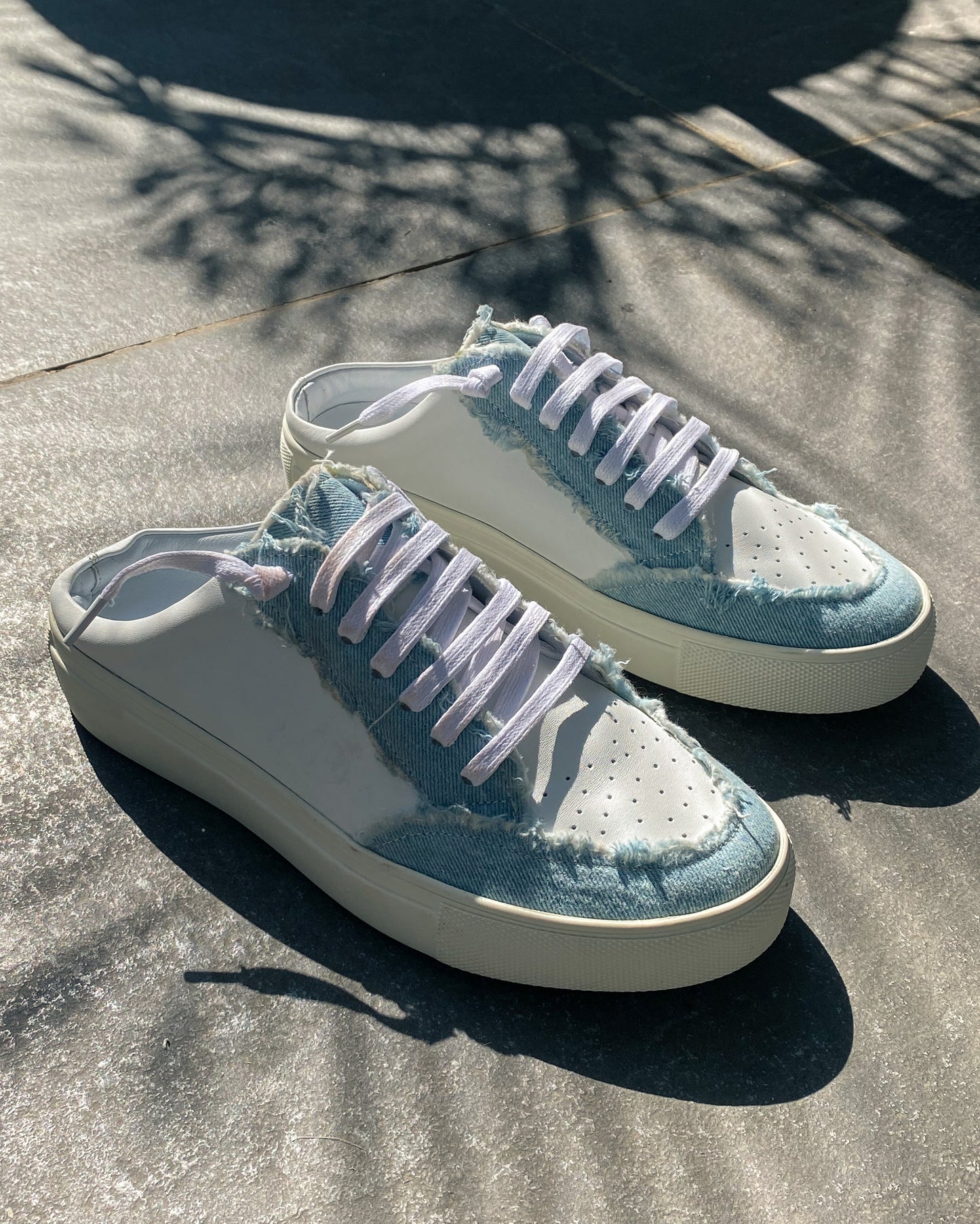 Marcy Retro Denim Mule Sneakers