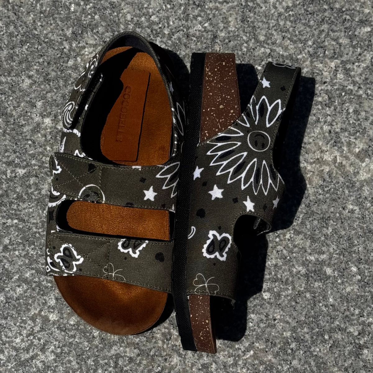 Kids' bandana sandals in olive by COCOBELLE, view 5